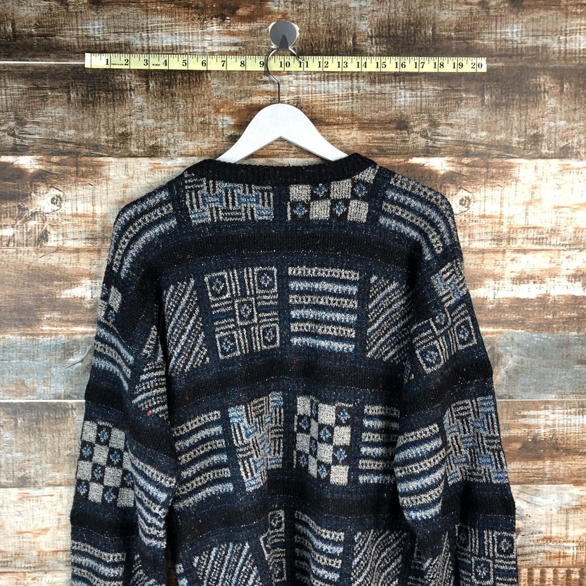 Vintage Italian vintage art Sweater Black Knitwear #A2185 Size US M / EU 48-50 / 2 - 15 Thumbnail