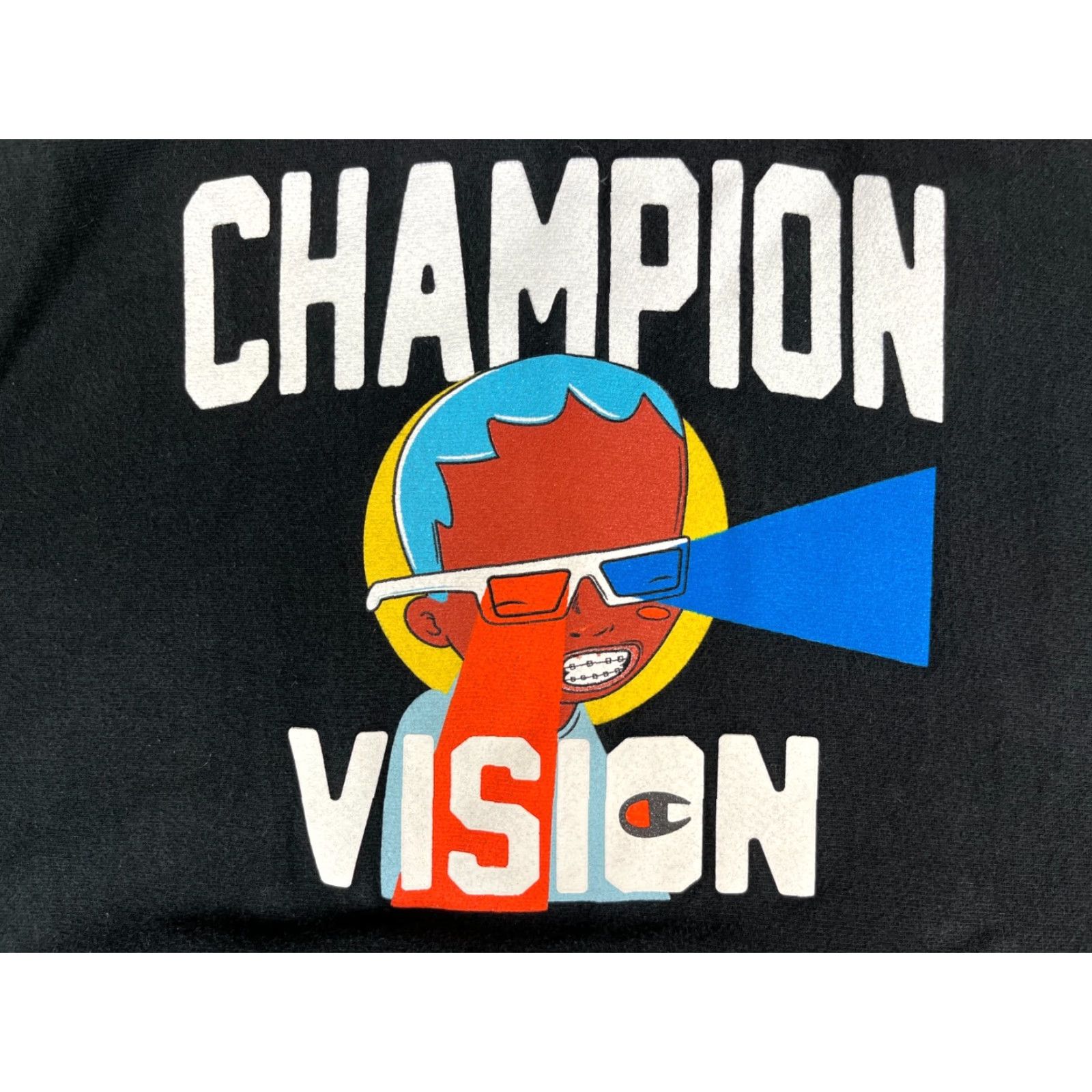 Champion VINTAGE? No, not vintage. Champion x Hebru Brantley Vision Reverse Weave Hoodie M Black Logo Graphic Print Mens Hoodie Size US M / EU 48-50 / 2 - 5 Thumbnail