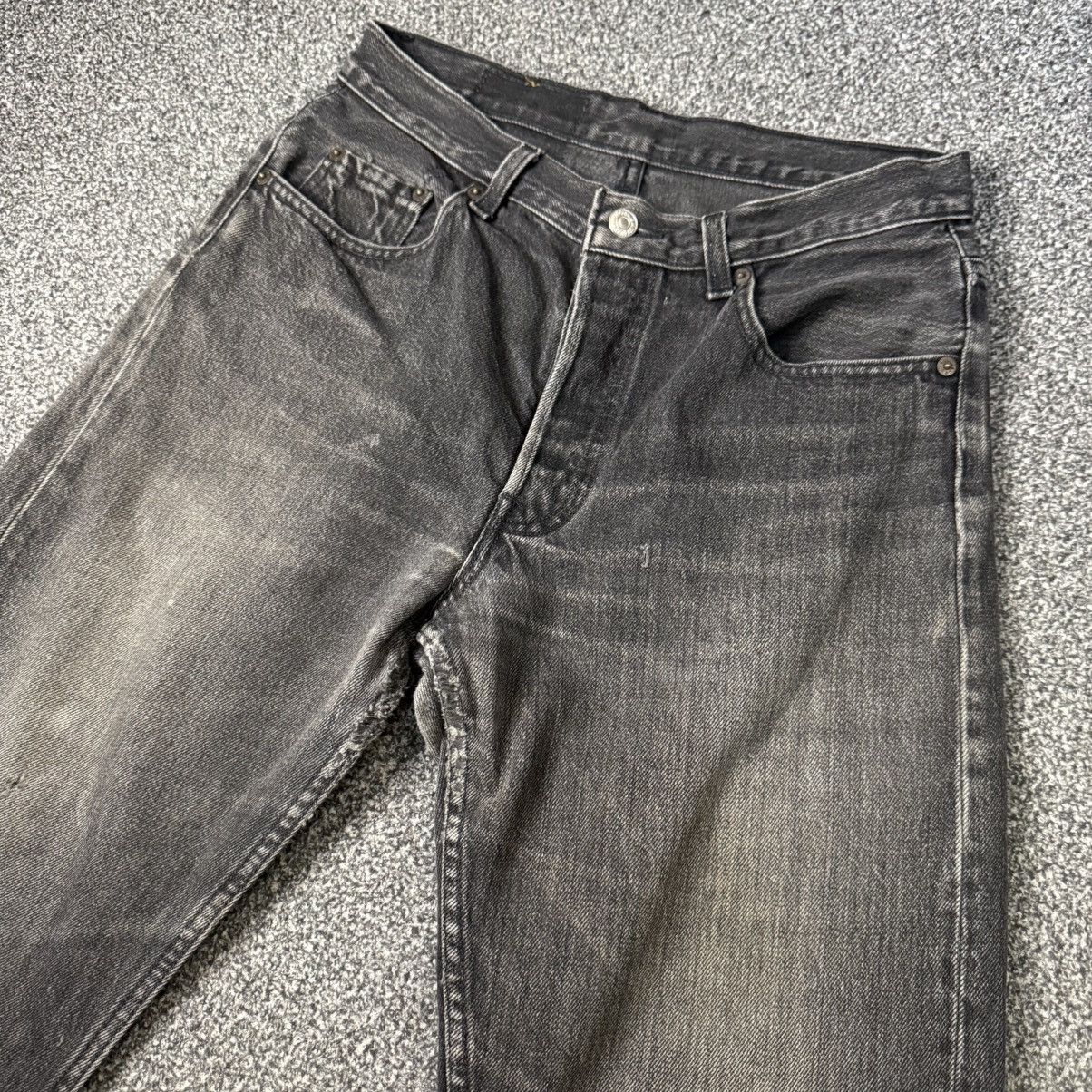 14th Addiction Vintage 90s Levis 501 Black Denim W31 Size US 31 - 3 Thumbnail