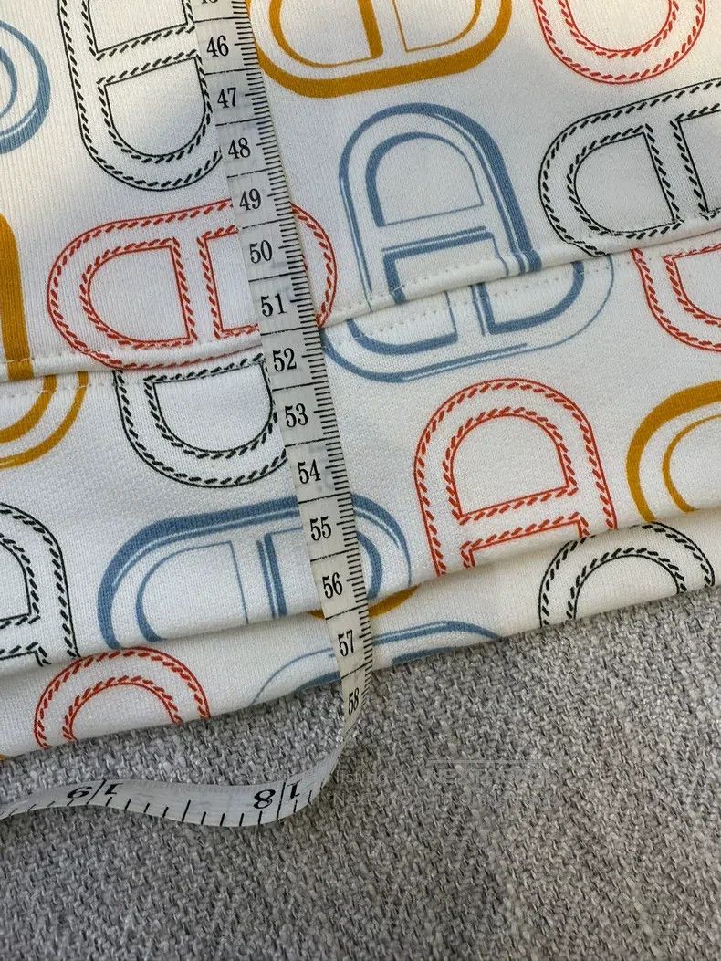 Hermes Hermes Hooded Sweatshirt, Size 40, White with Colorful Log Size XS / US 0-2 / IT 36-38 - 5 Thumbnail