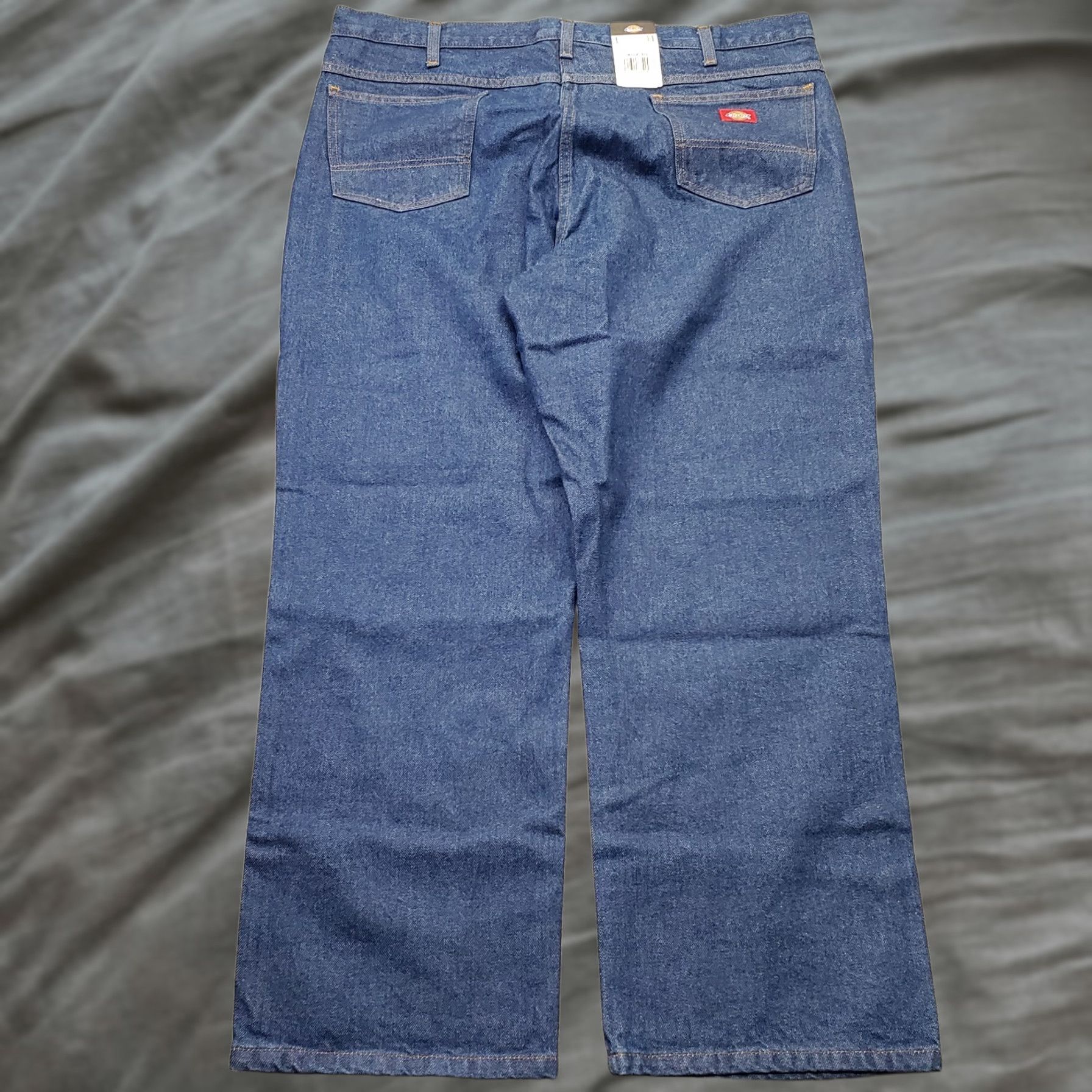 Dickies Dickies Jeans Mens 40x30 Blue Denim Boho Industrial Relaxed Fit Wide Leg CR39RB Mens Size 40 Blue Denim 5-Pocket Relaxed Fit Jeans Size US 40 / EU 56 - 1 Thumbnail
