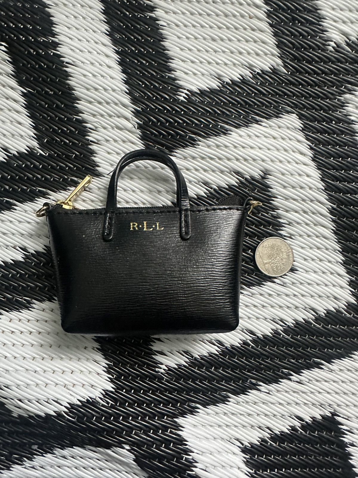 Ralph Lauren Ralph Lauren Black Leather Mini-Tote Bag Change Purse Size ONE SIZE - 5 Thumbnail