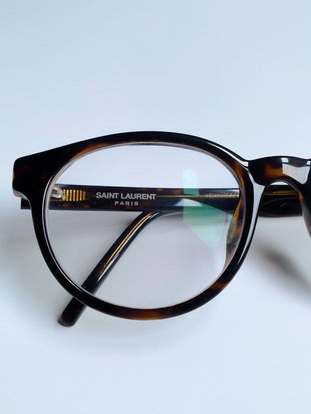 Saint Laurent Paris SAINT LAUREN PARIS EYEGLASSES FRAMES TORTOISE ROUND FULL RIM Size ONE SIZE - 2 Thumbnail