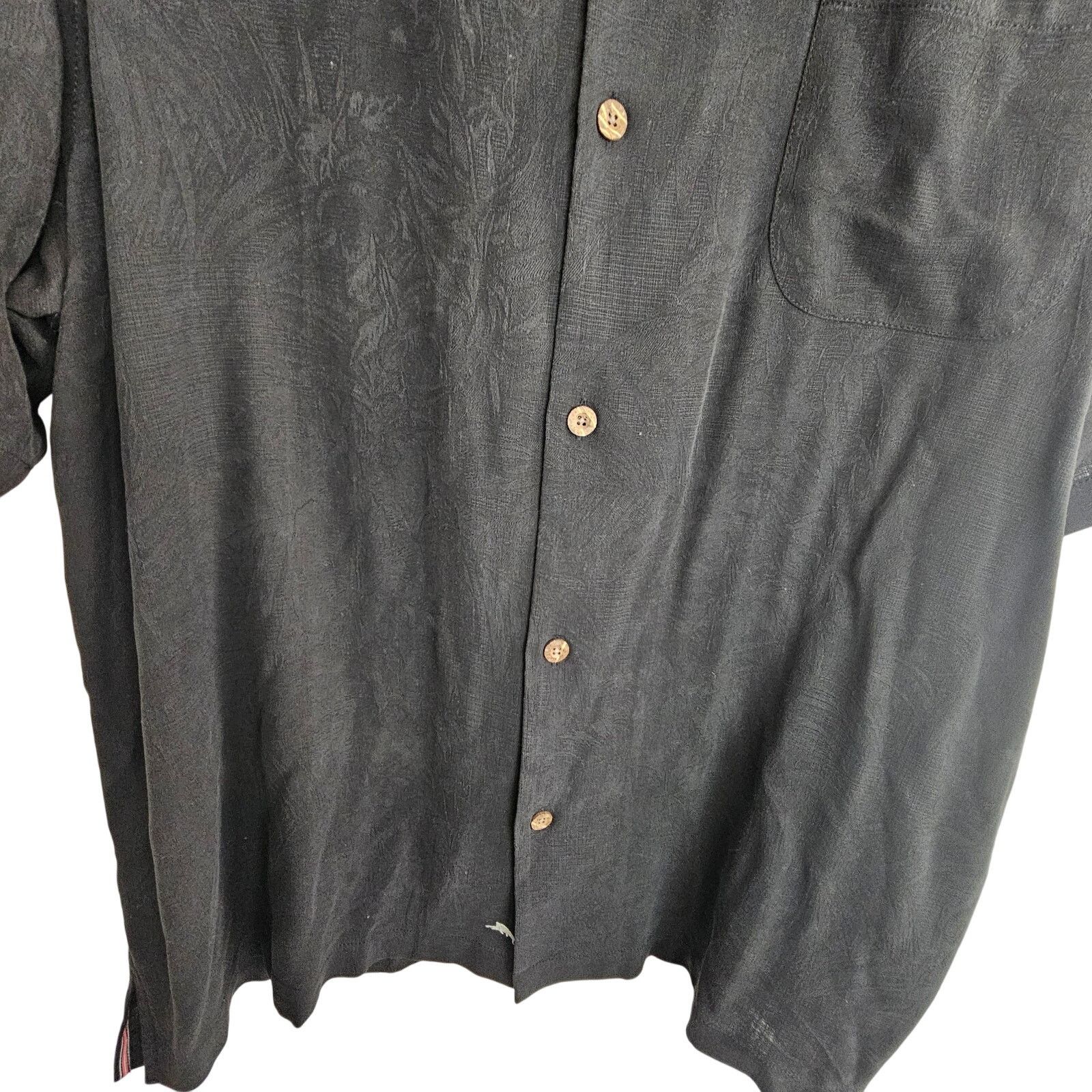 Tommy Bahama Tommy Bahama Silk Shirt Black Short Sleeve Button Front XXL Size US M / EU 48-50 / 2 - 3 Thumbnail