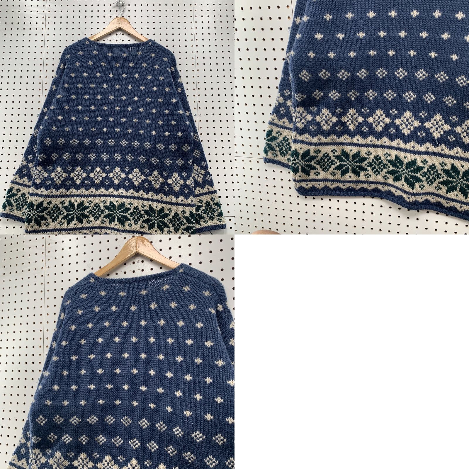 Abercrombie & Fitch VINTAGE 90s Abercrombie & Fitch Wool Sweater Blue Small Graphic Print V-Neck Long Sleeve Casual Womens Size S / US 4 / IT 40 - 8 Thumbnail
