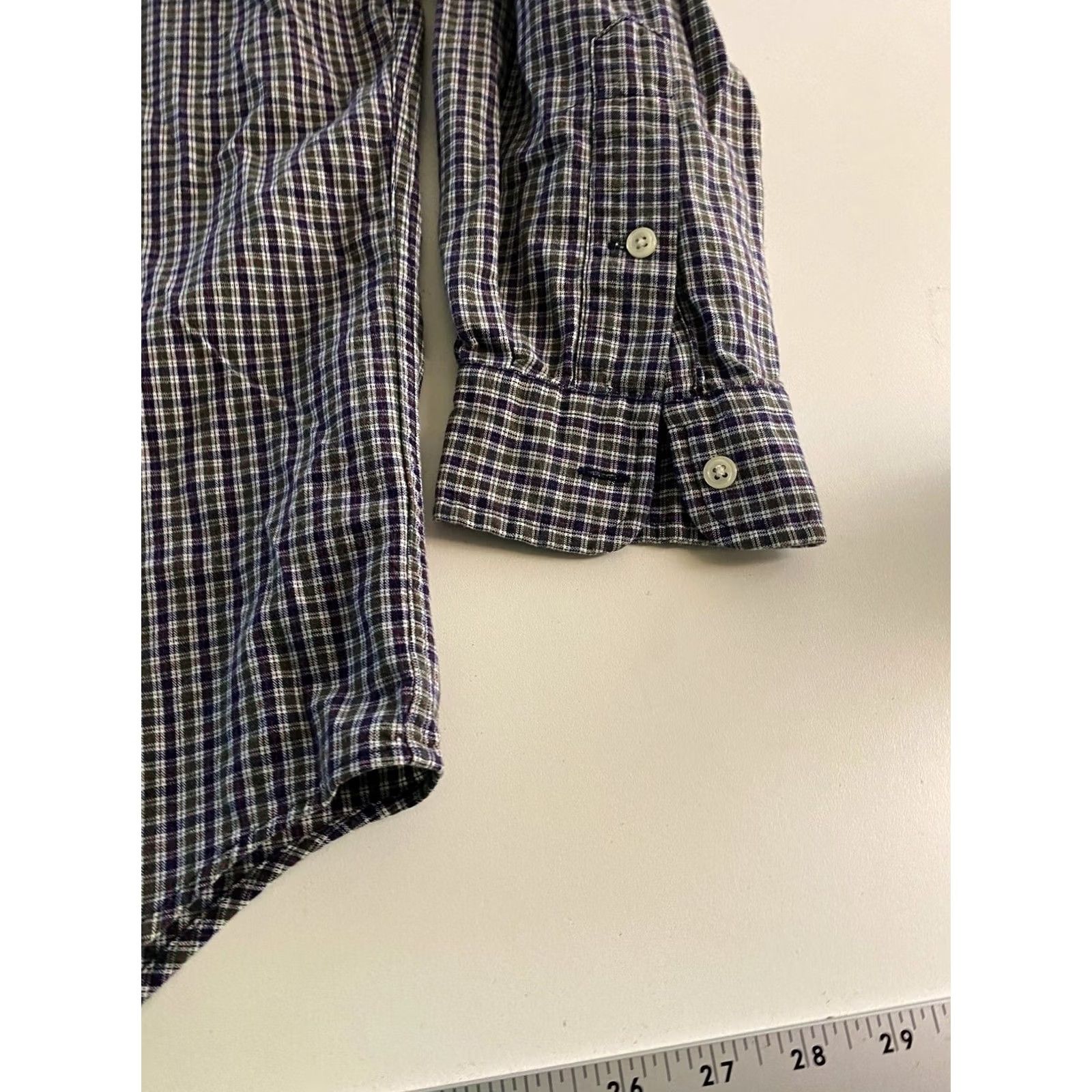 Ralph Lauren Ralph Lauren Shirt Mens M VTG Purple Green Check Big LONG SLEEVE 15x5x34 Size US M / EU 48-50 / 2 - 3 Thumbnail