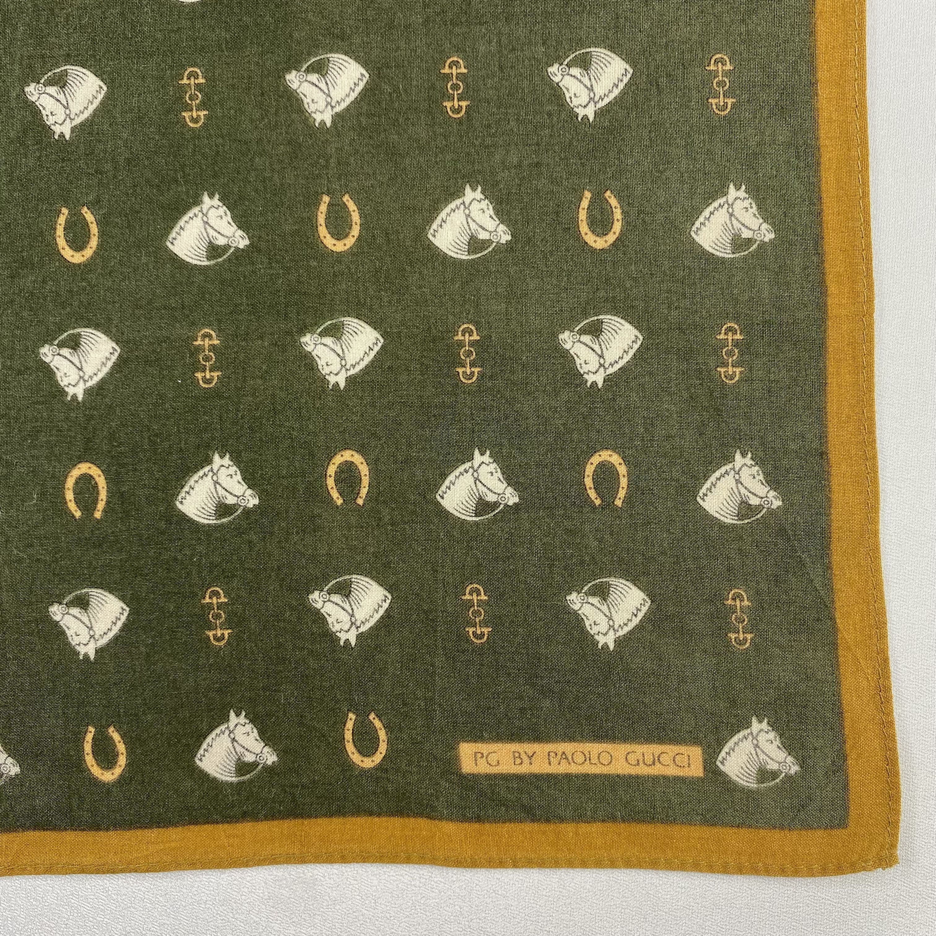 Paolo Gucci × Vintage Paolo Gucci Handkerchief / Neckerchief / Bandana-P1828 Size ONE SIZE - 3 Thumbnail
