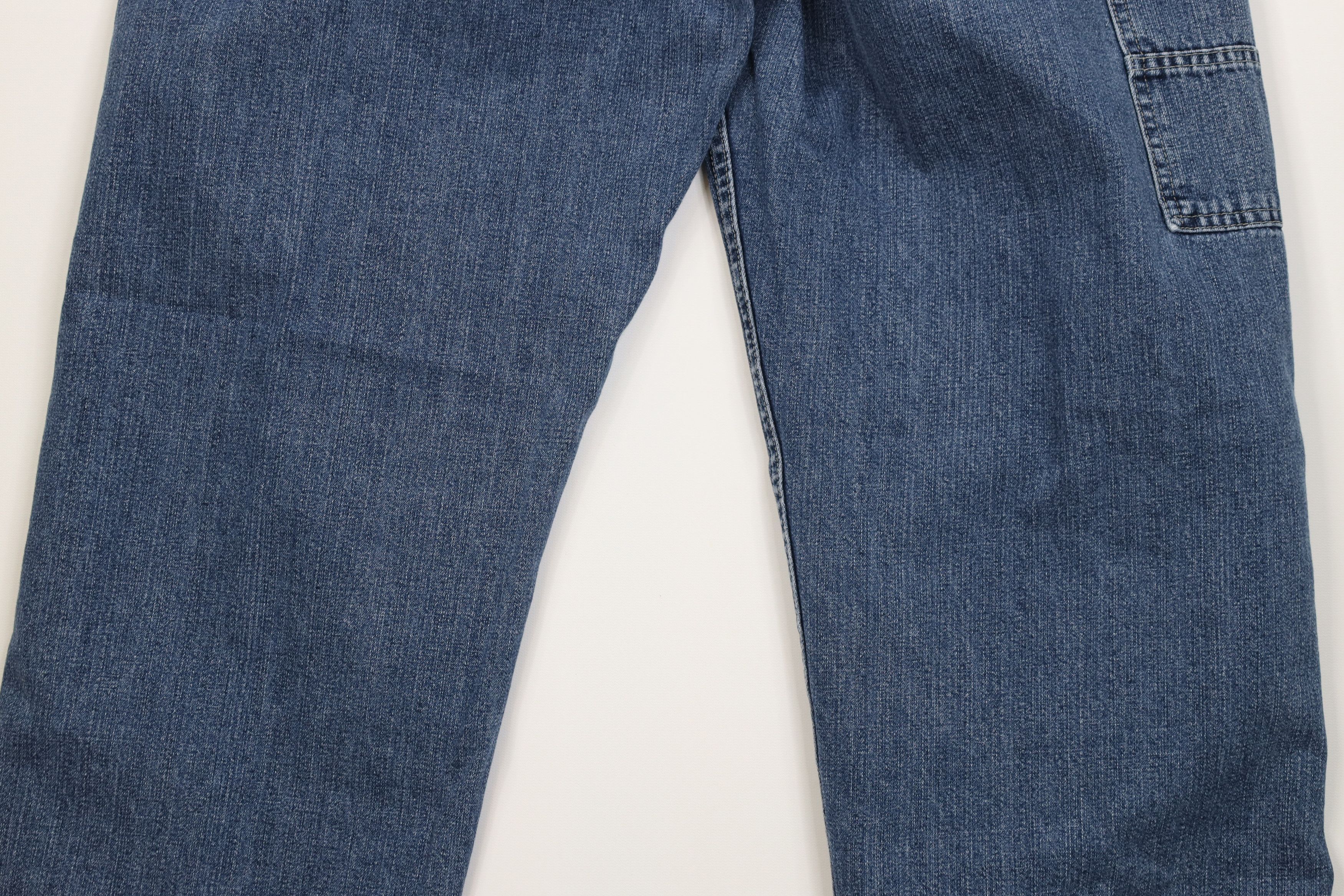 Lee Vintage Lee Wide Leg Dungaree Denim Jeans Blue Cotton Size US 32 / EU 48 - 10 Thumbnail
