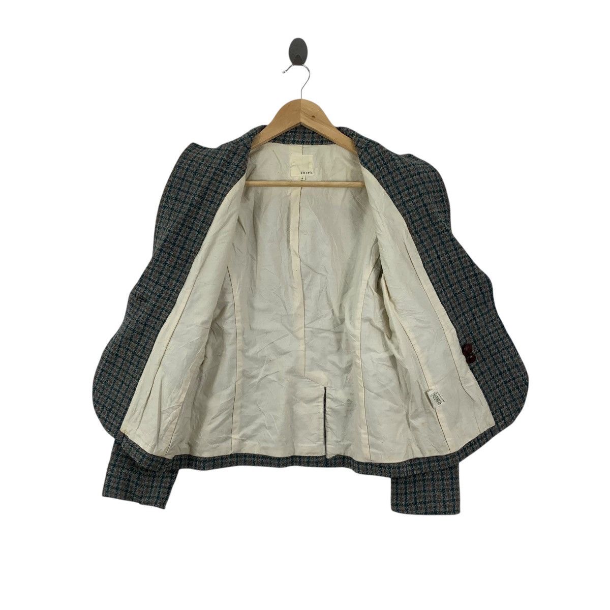 SHIPS Vintage SHIPS JAPAN COLLECTION Houndstooth Tweed Blazer Coat Size M / US 6-8 / IT 42-44 - 5 Thumbnail