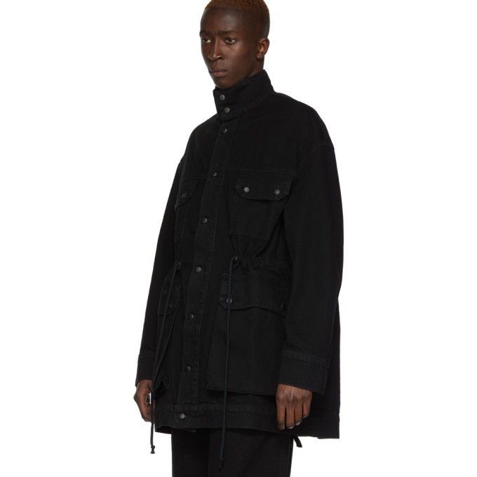 Eckhaus Latta Eckhaus Latta Black Tethered Denim Jacket Size US M / EU 48-50 / 2 - 6 Thumbnail