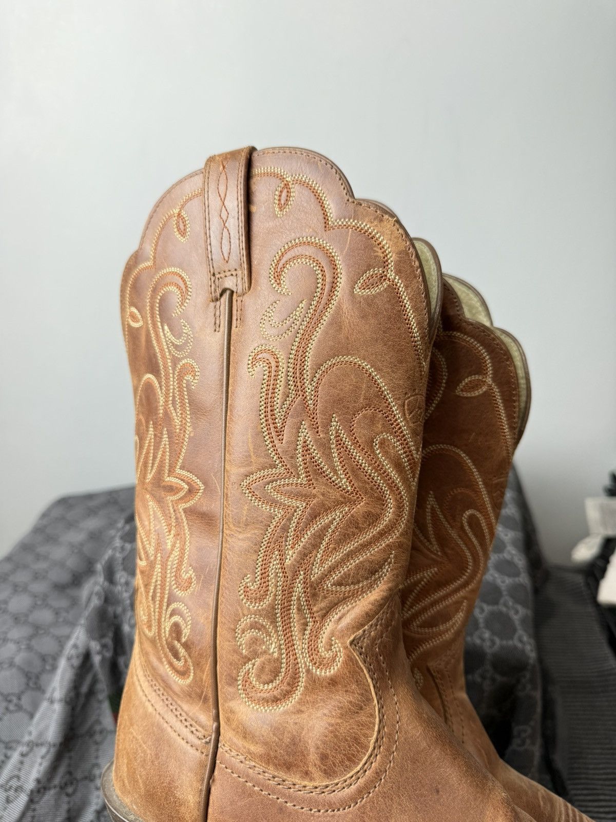 Cowboy Equipment 💥Rare! Vintage Ariat Western Leather Cowboy Boots Size US 8 / EU 41 - 8 Thumbnail