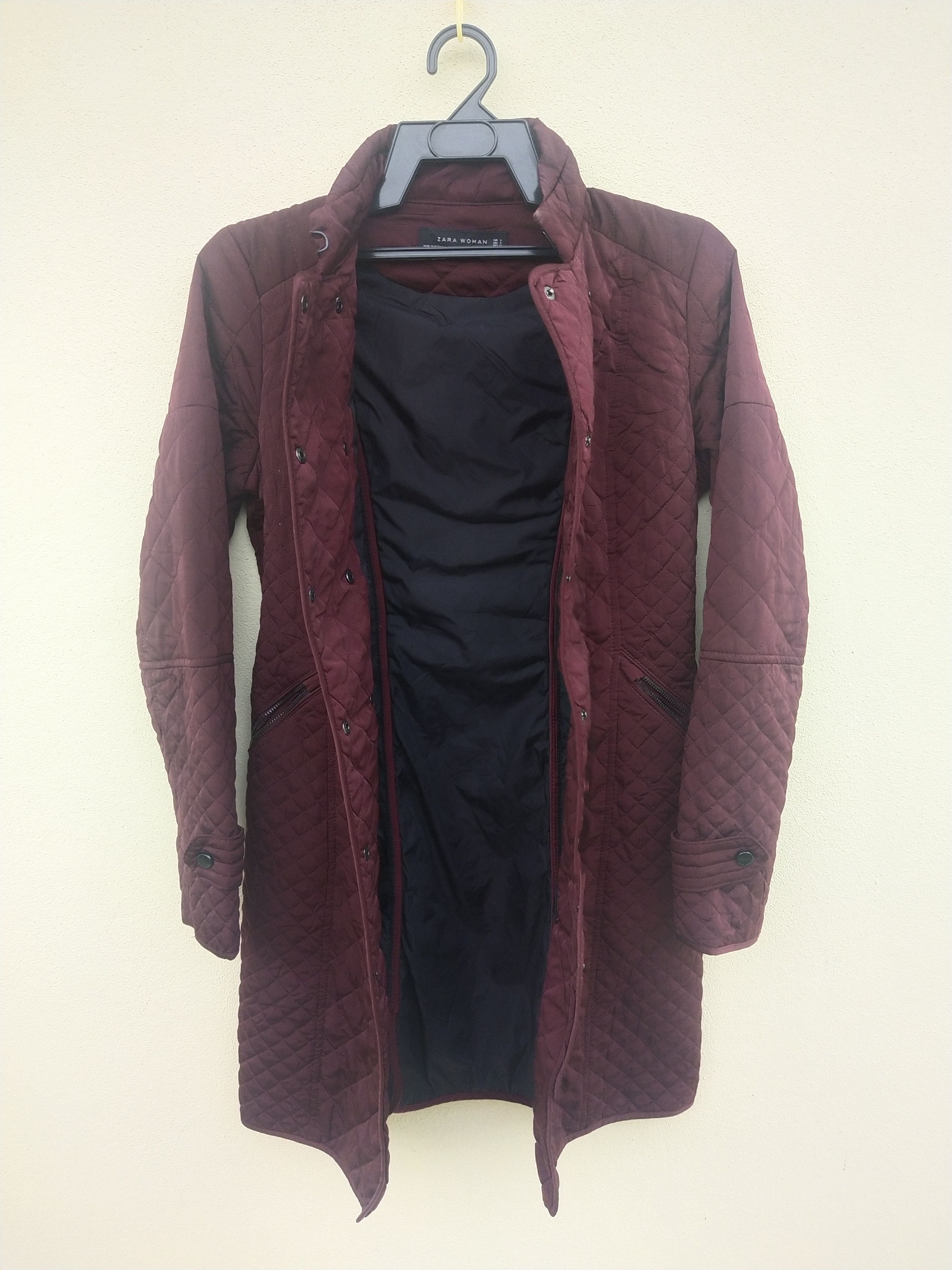 Zara 🔥 Zara Long Quilted Button Jacket Size S / US 4 / IT 40 - 5 Thumbnail