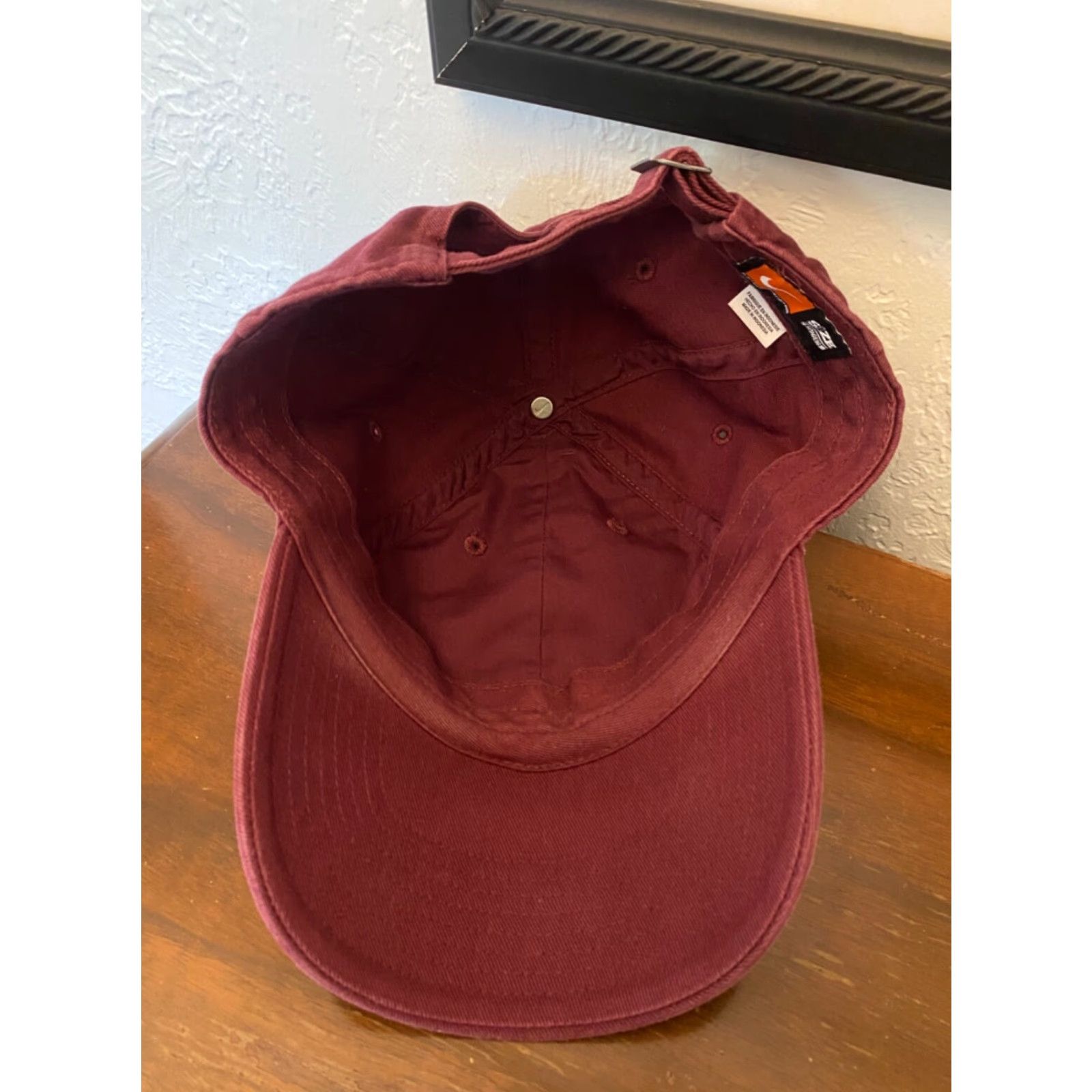 Nike Nike Hat Cap Adjustable Red Swoosh Logo Mens Golf Style Baseball Cap Size ONE SIZE - 4 Thumbnail
