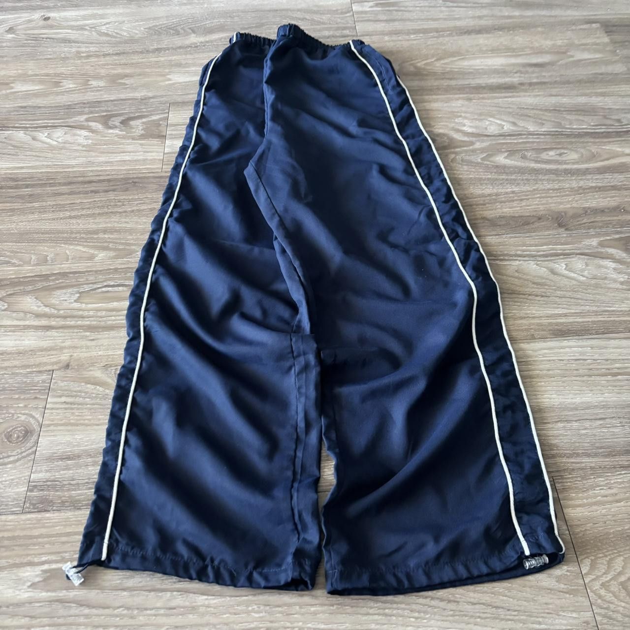 Vintage Crazy Vintage Y2K/2000s Navy Blue White Striped Streetwear Track Pants! Fits XS Size US 28 / EU 44 - 3 Thumbnail