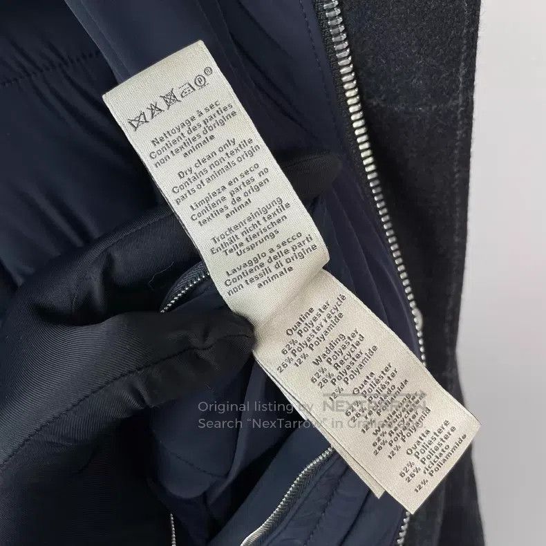 Hermes Hermes Black and Dark Blue Knit Collar Removable Long Cott Size US M / EU 48-50 / 2 - 8 Thumbnail