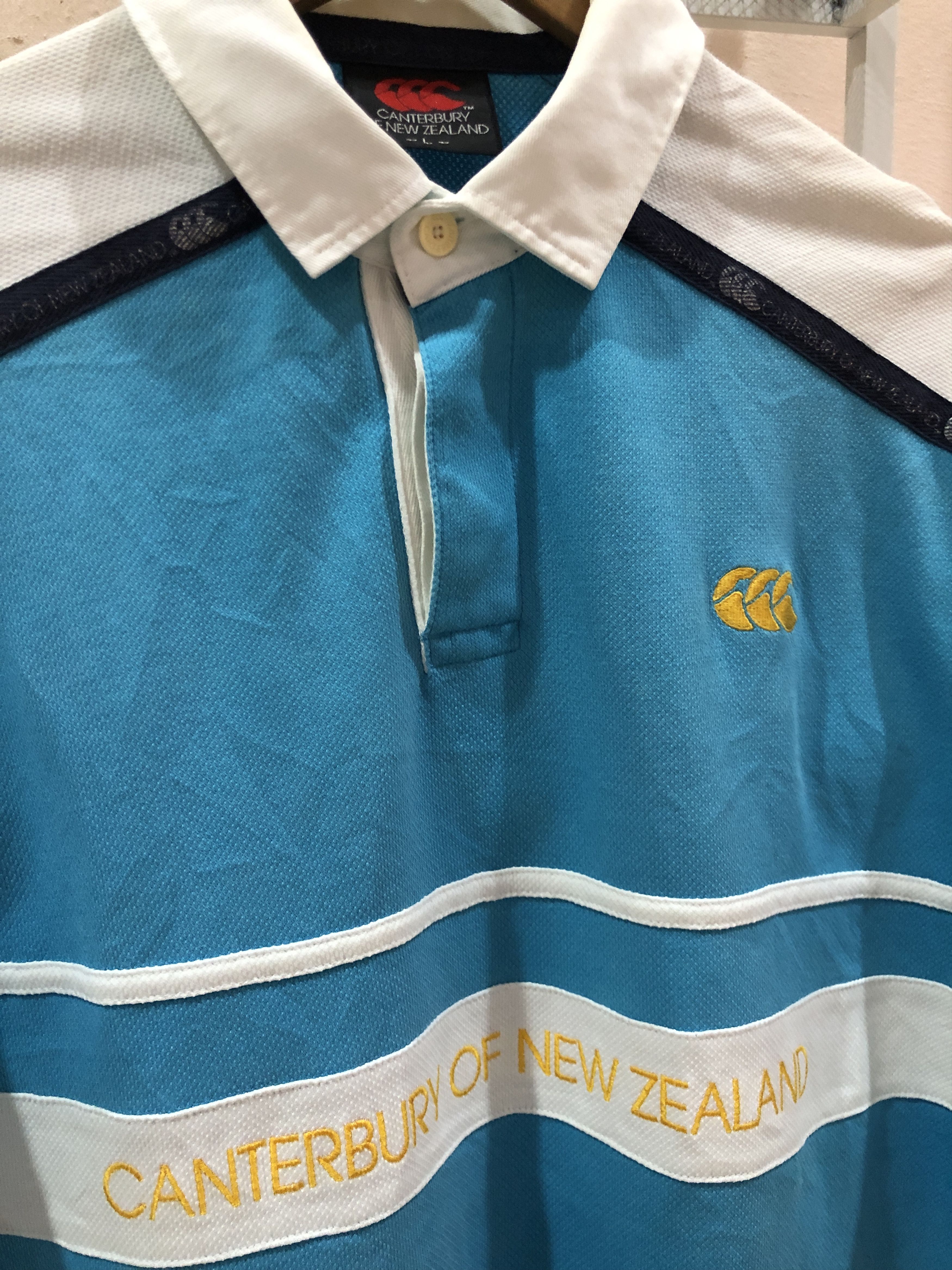 Canterbury of New Zealand Vintage Canterbury Embroidery Logo Polo Jersey Size US L / EU 52-54 / 3 - 3 Thumbnail