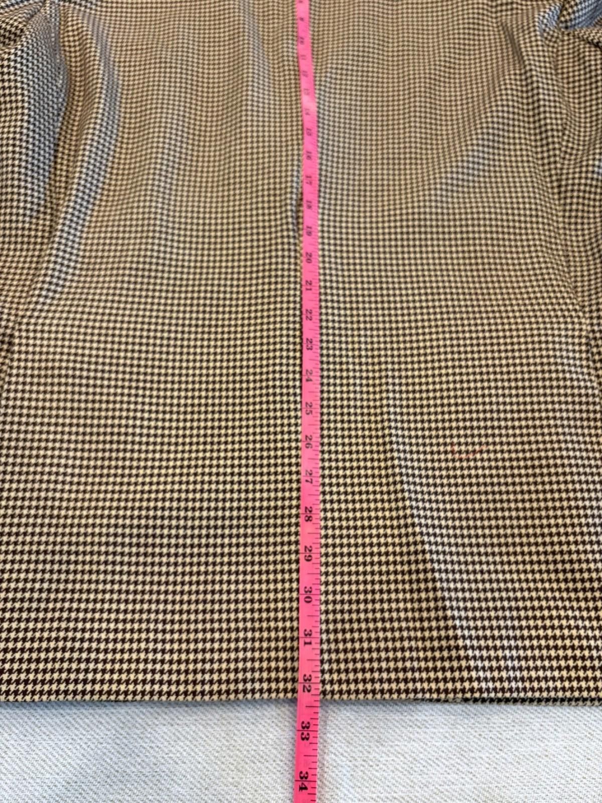 Ermenegildo Zegna Ermenegildo Zegna Sport Coat 46R Brown Houndstooth 100% Wool Size 46R - 8 Thumbnail