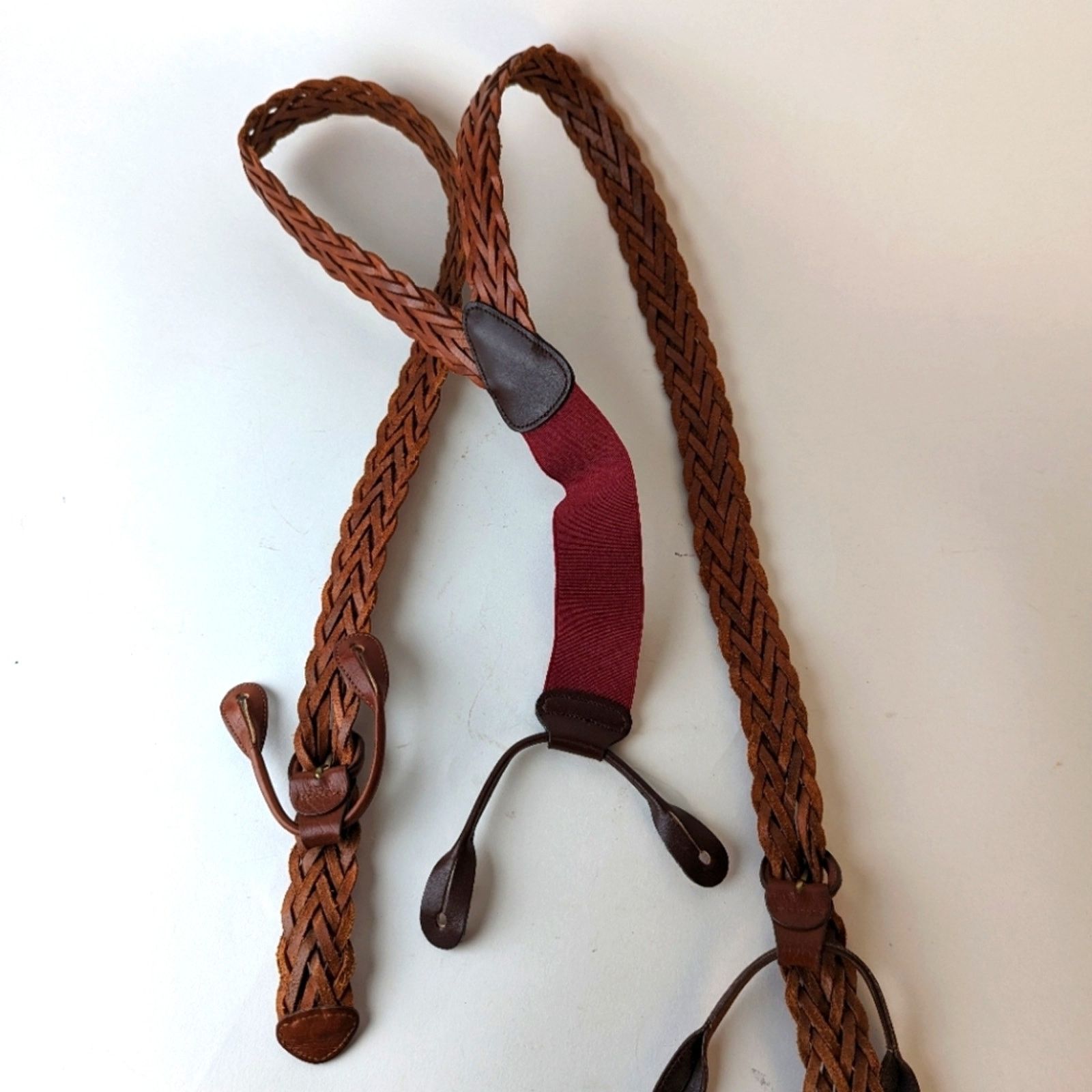 Trafalgar Trafalgar Vintage Leather Braces Suspenders Size ONE SIZE - 3 Thumbnail