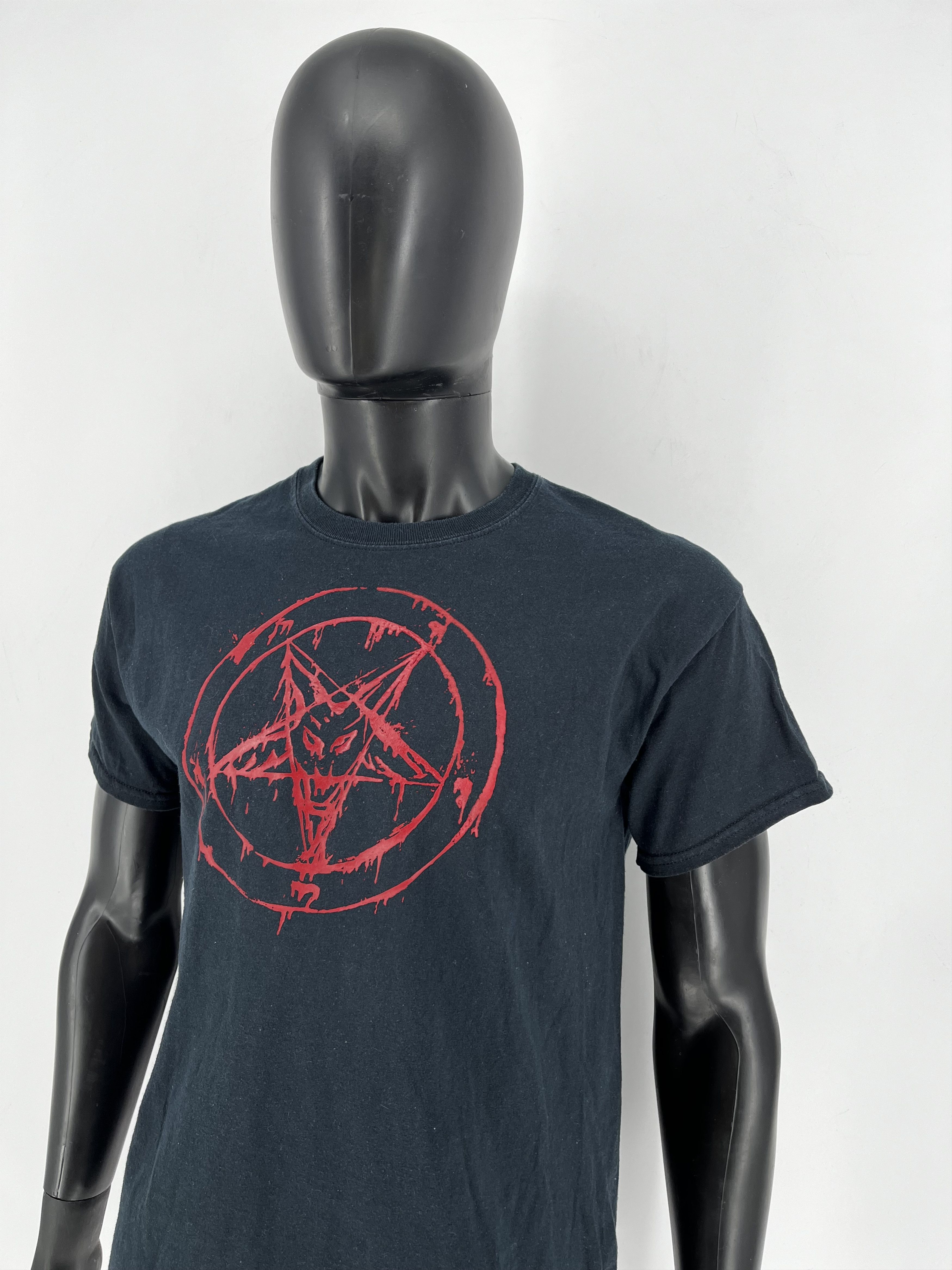 Band Tees Pentagram Punk Occult Gothic Satan Metal Baphomet Satanic Size US M / EU 48-50 / 2 - 8 Thumbnail
