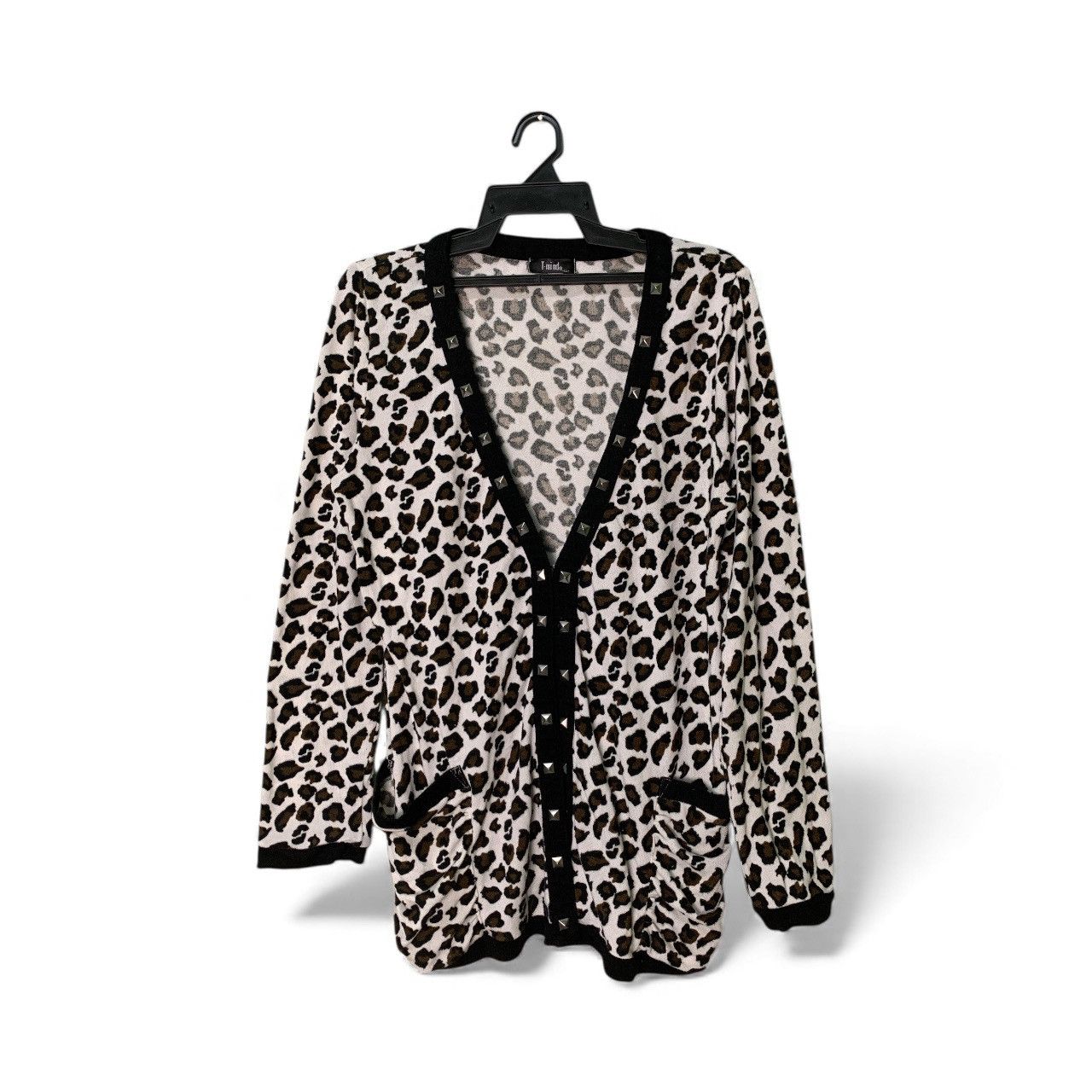 Japanese Brand Rare Design T-Mind Leopard Cardigans Size L / US 10 / IT 46 - 1 Thumbnail