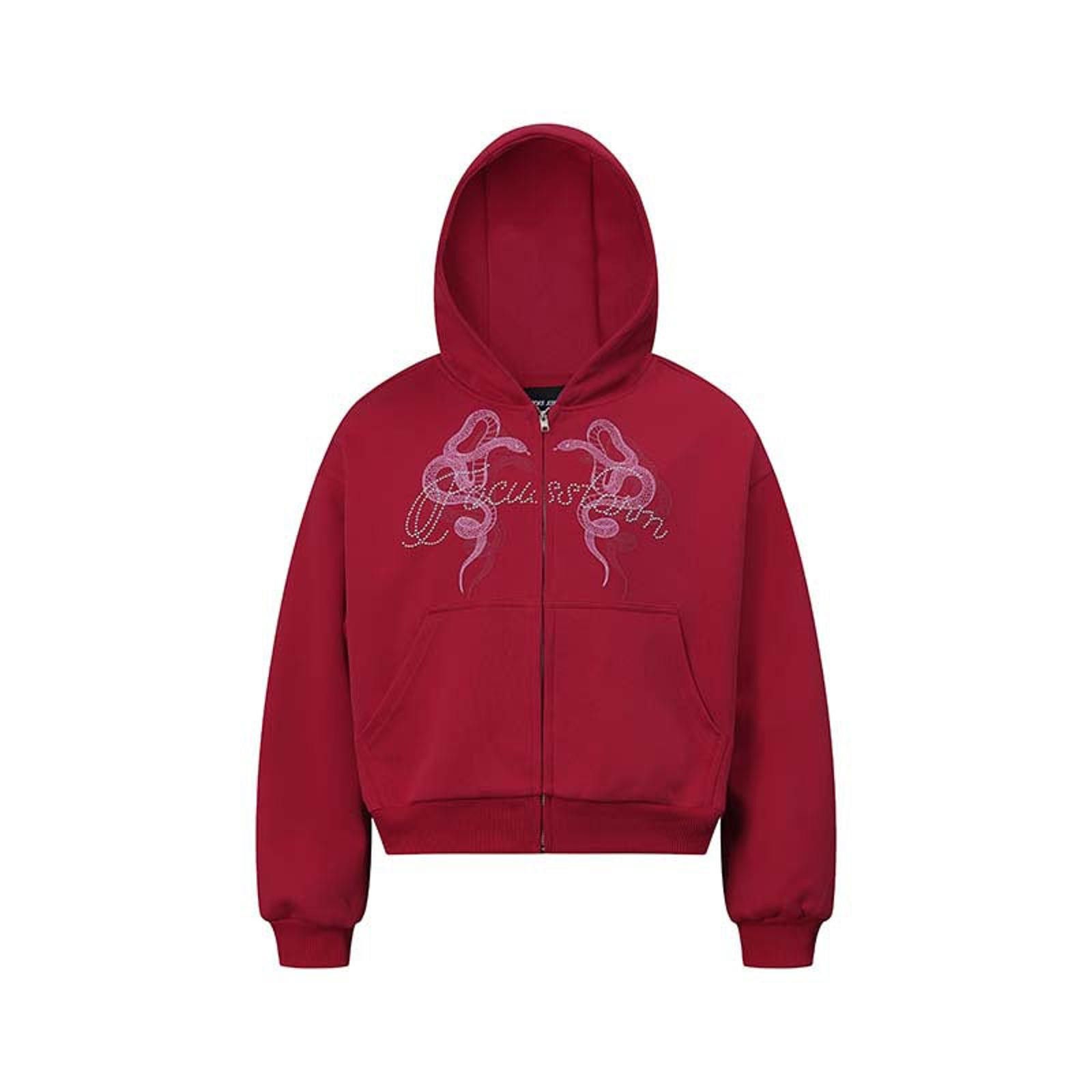 Japanese Brand Zip-Up Hooded Sweatshirt, Snake Print Hoodie Size US M / EU 48-50 / 2 - 4 Thumbnail