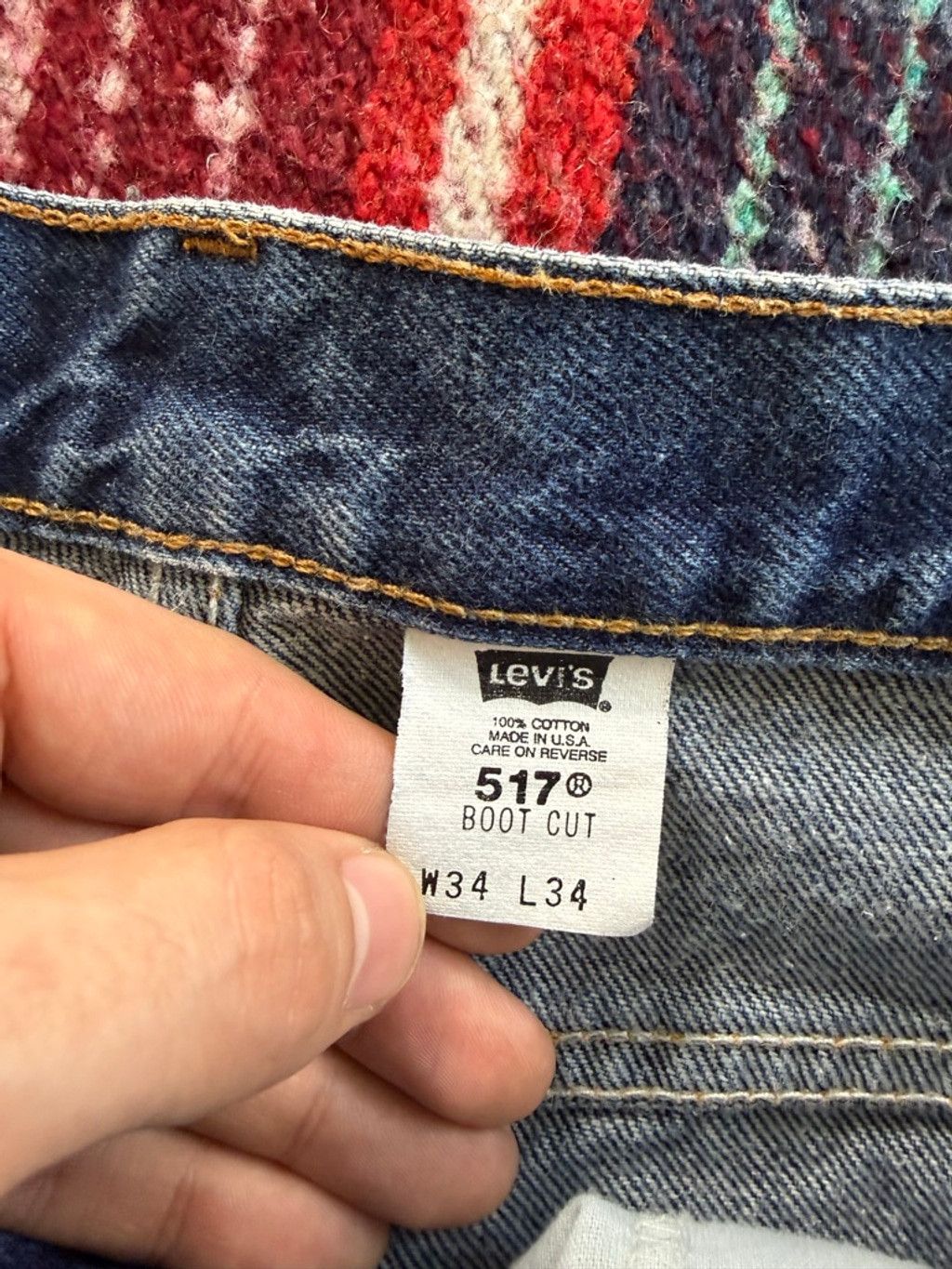 Levi's 00s Distressed Levi’s 517 Bootcut 34x34 Size US 34 / EU 50 - 7 Thumbnail