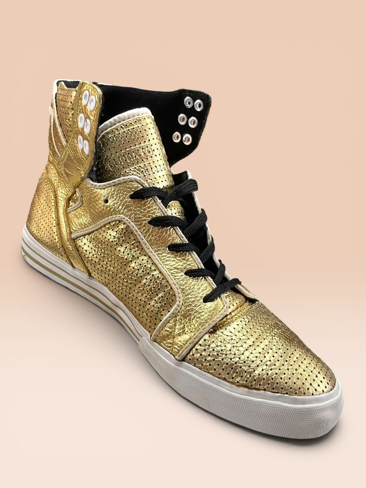 Supra Supra Skytop 14K Gold Perforated Hightops Size US 9 / EU 42 - 14 Thumbnail