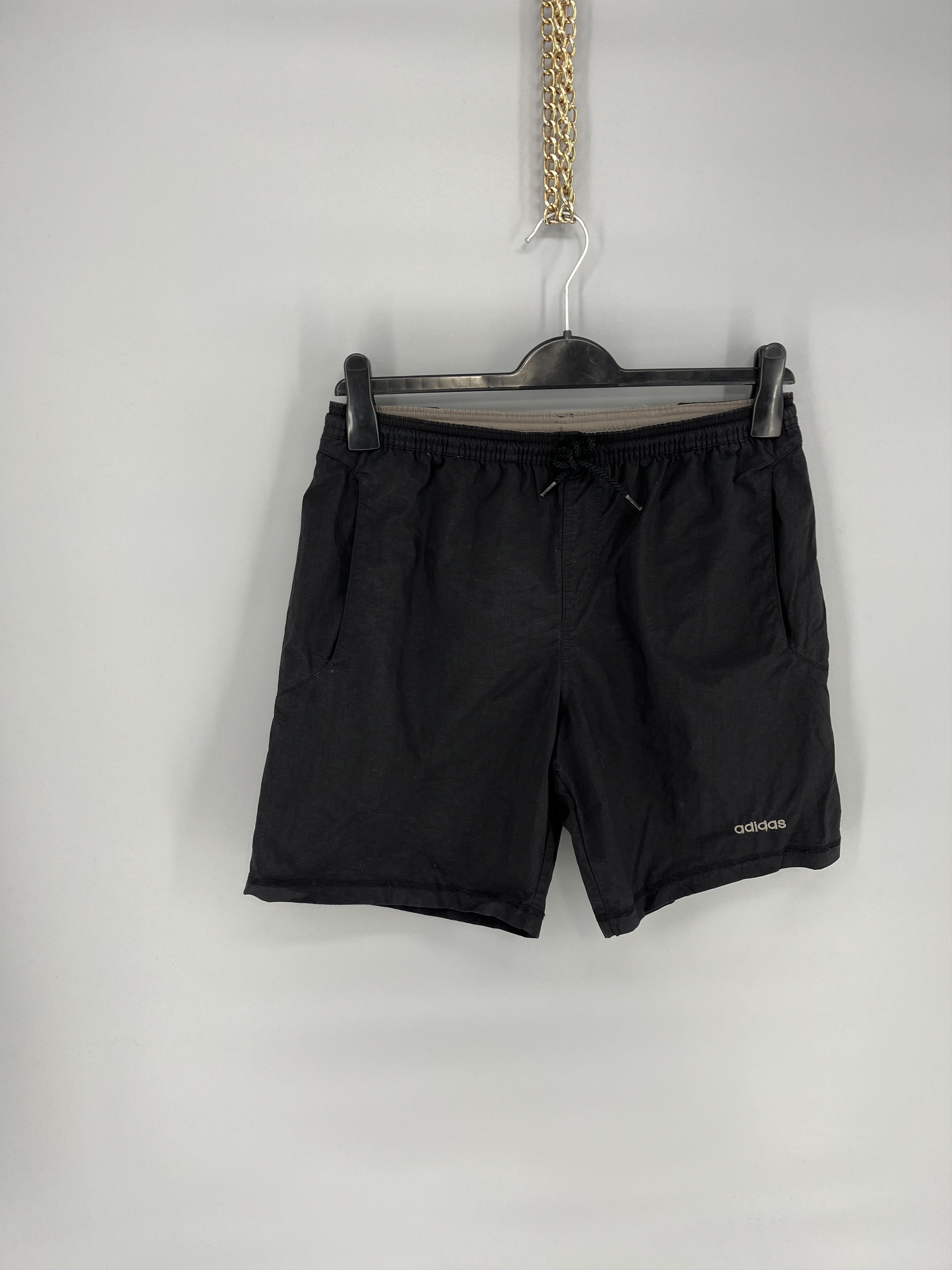Adidas 90s Vintage Adidas Nylon Swim Beach Shorts Black Size US 32 / EU 48 - 2 Thumbnail