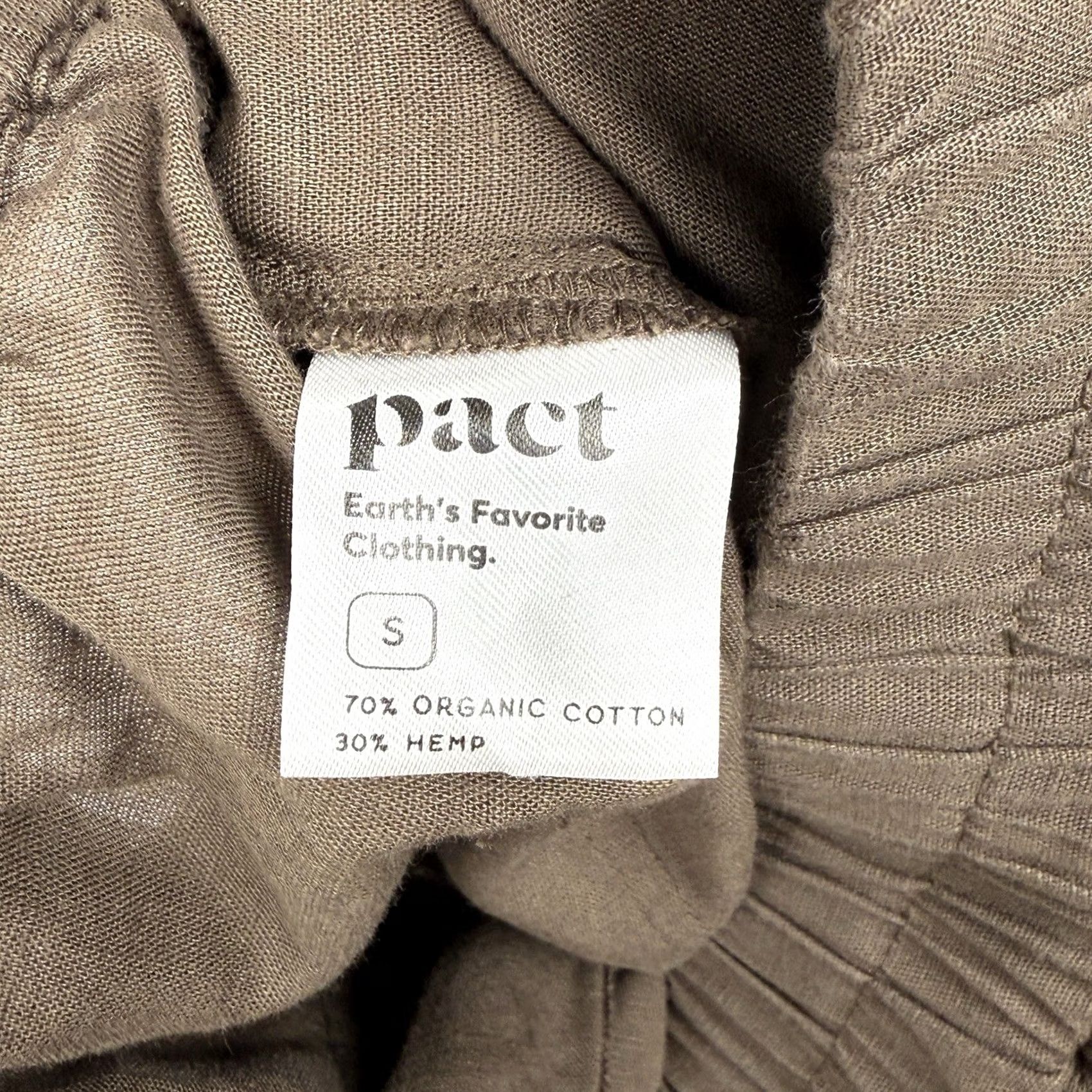 Vintage Pact Pants Brown Organic Cotton Hemp Pull On Straight Leg Womens Small Casual Size 28" / US 6 / IT 42 - 4 Thumbnail