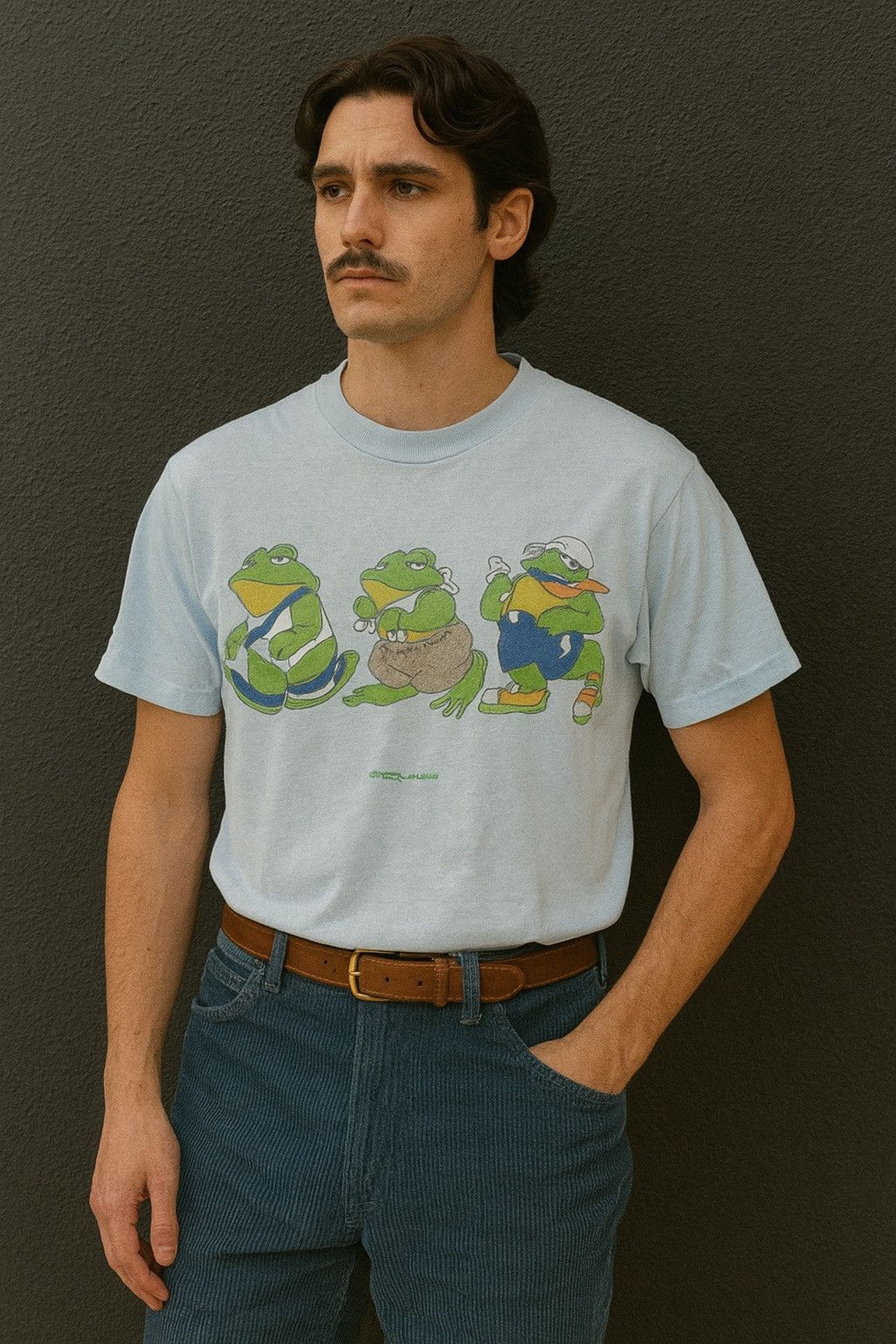 Vintage Vintage 70s/80s Three Frogs Graphic Tee Single Stitch Size US S / EU 44-46 / 1 - 3 Thumbnail