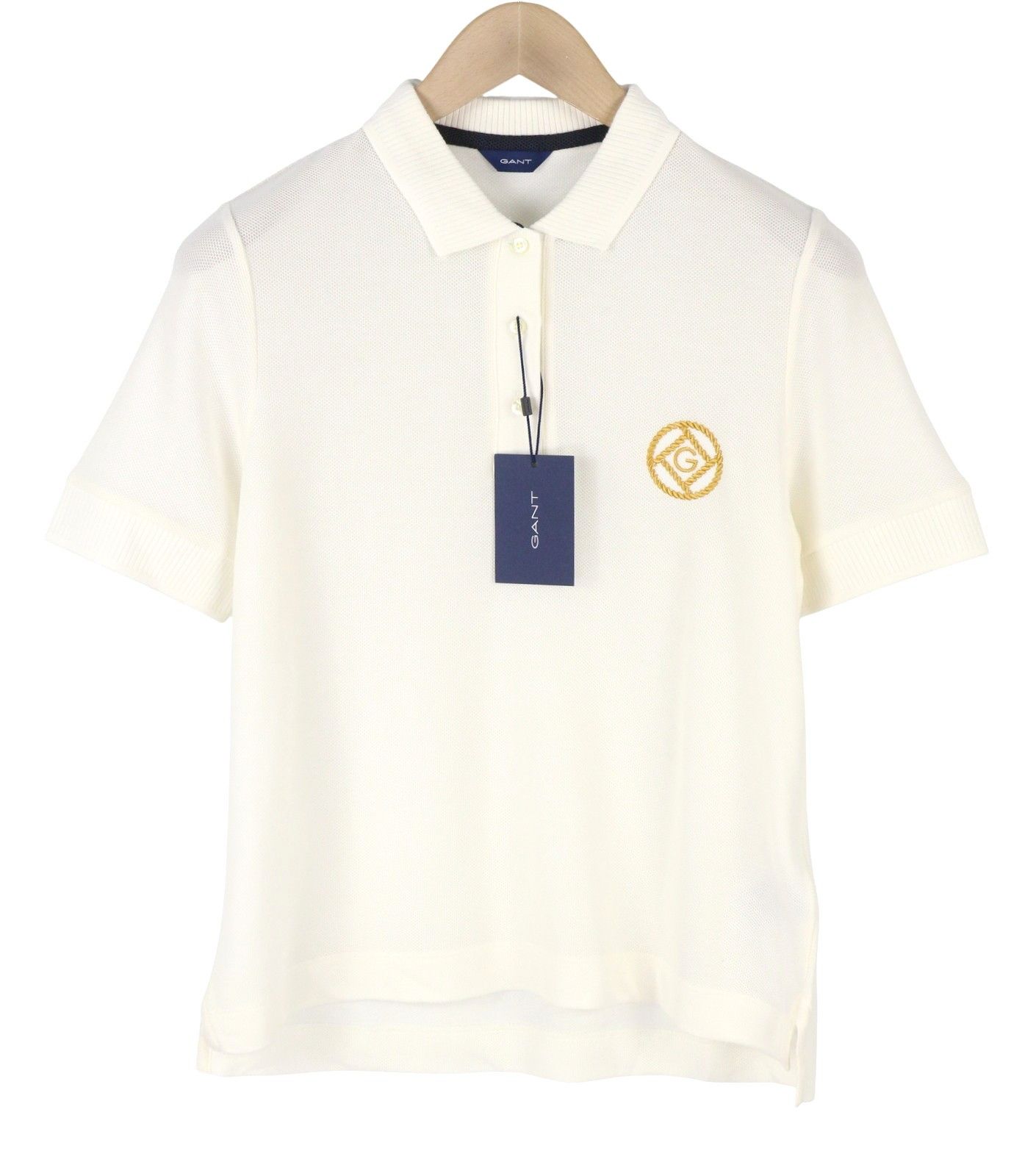 Gant ROPE ICON SS PIQUE M Eggshell Textured Polo 87717 Size M / US 6-8 / IT 42-44 - 3 Thumbnail