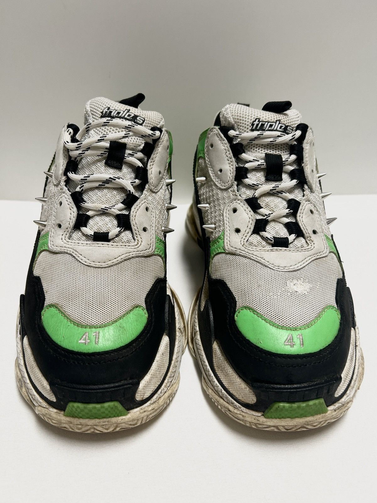Balenciaga Triple S Spiked Sneakers Size US 8 / EU 41 - 3 Thumbnail