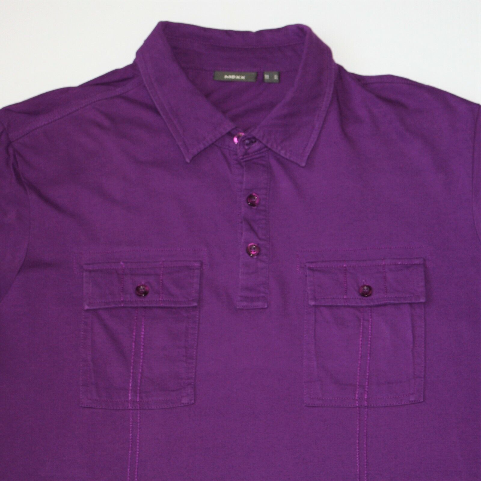 Mexx Slim Fit Purple Polo Shirt with Front Pockets size XL Size US XL / EU 56 / 4 - 2 Thumbnail