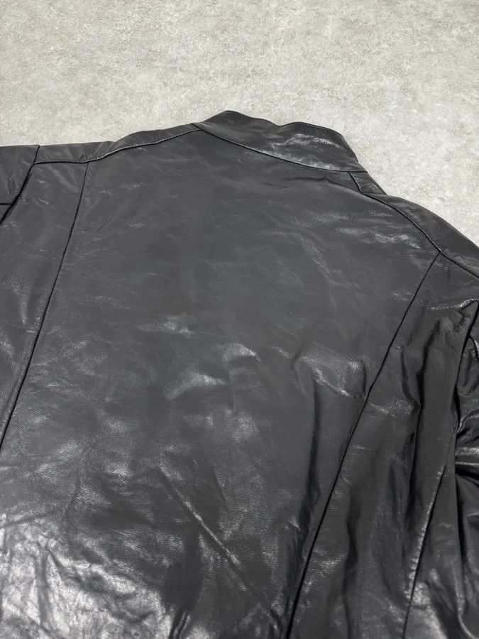 Vintage 2000s Archive Black Avant-Garde Leather Jacket Size US M / EU 48-50 / 2 - 6 Thumbnail