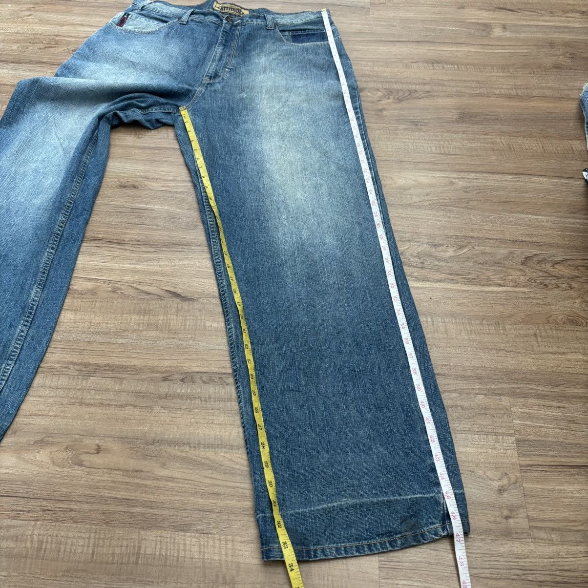 Vintage Vintage Attitude Baggy Jeans Hip Hop Flare Rap Denim Size US 36 / EU 52 - 14 Thumbnail