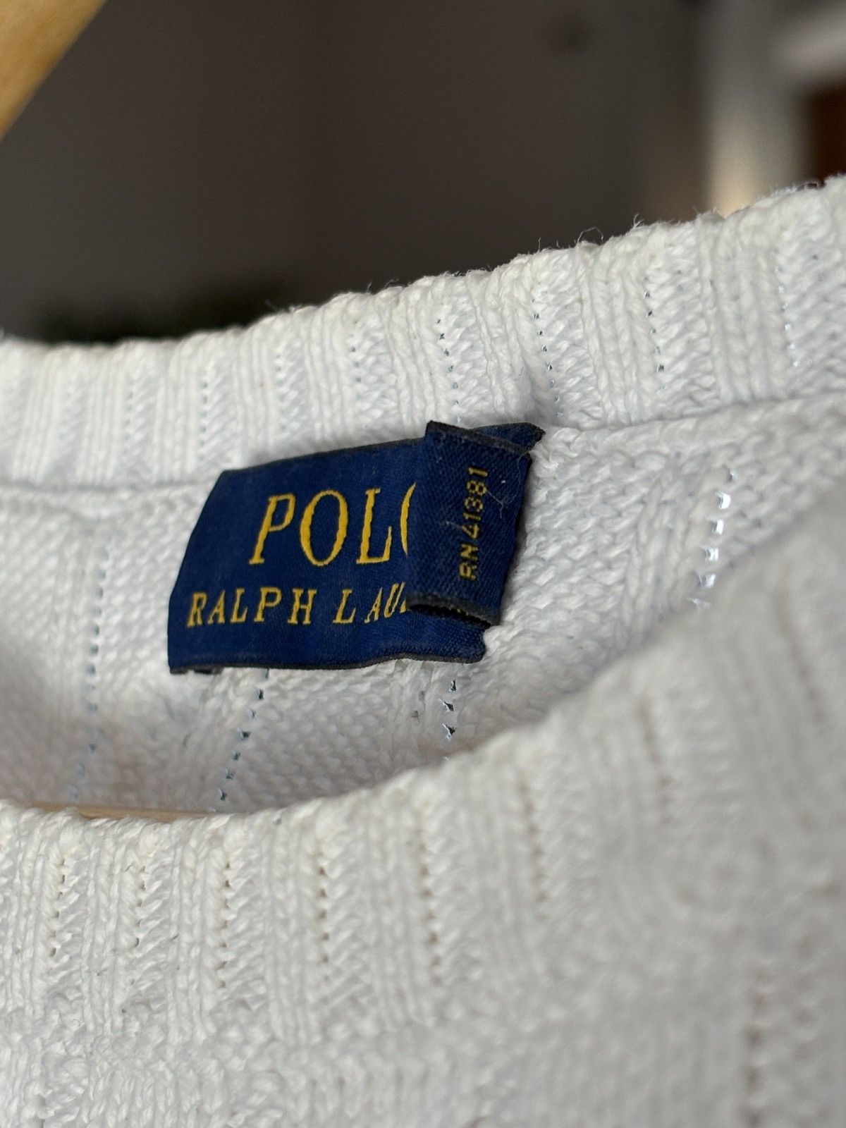 Polo Ralph Lauren Polo Ralph Lauren Cable Knit Logo Sweater Size L / US 10 / IT 46 - 8 Thumbnail