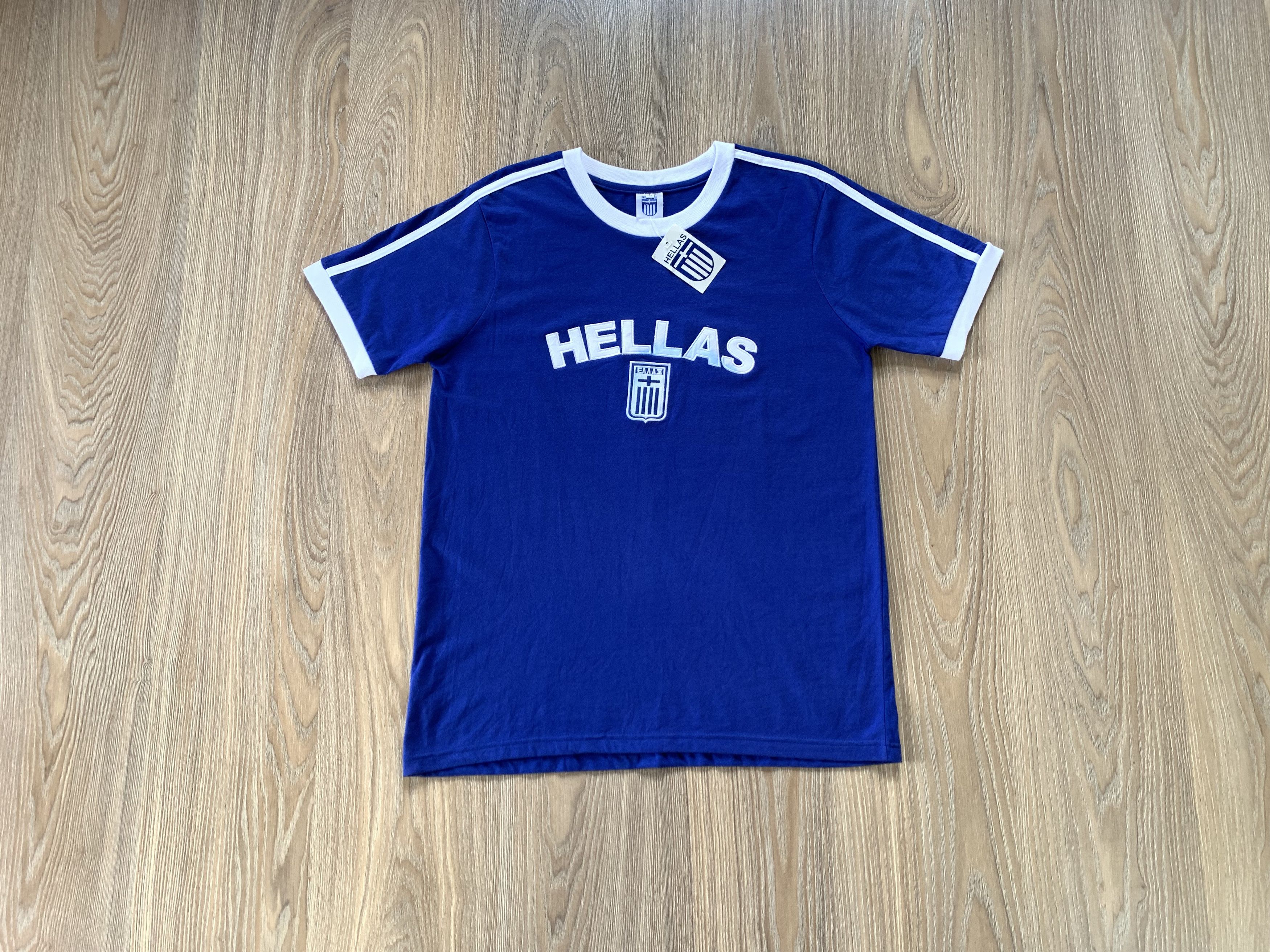 Vintage Rare Hellas Greece Spellout Cotton T Shirt Size US L / EU 52-54 / 3 - 8 Thumbnail