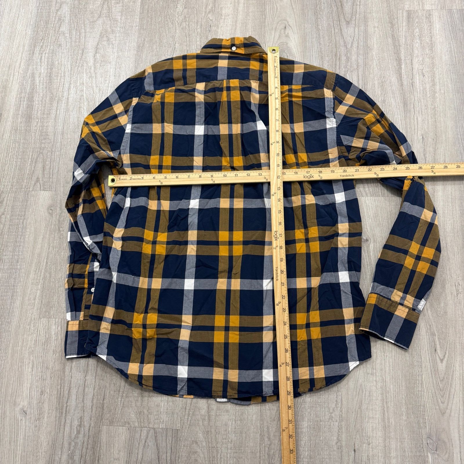 J.Crew J Crew Shirt Men's Large Blue Orange Tartan Plaid Check Size US L / EU 52-54 / 3 - 8 Thumbnail