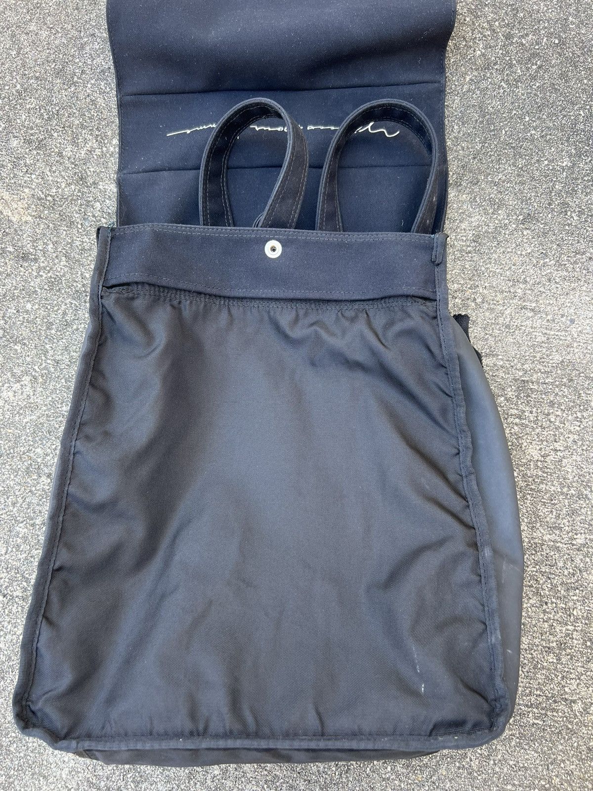 Yohji Yamamoto VTG Yohji Yamamoto Y’saccs + Pour Homme Black Backpack Bag Size ONE SIZE - 19 Thumbnail