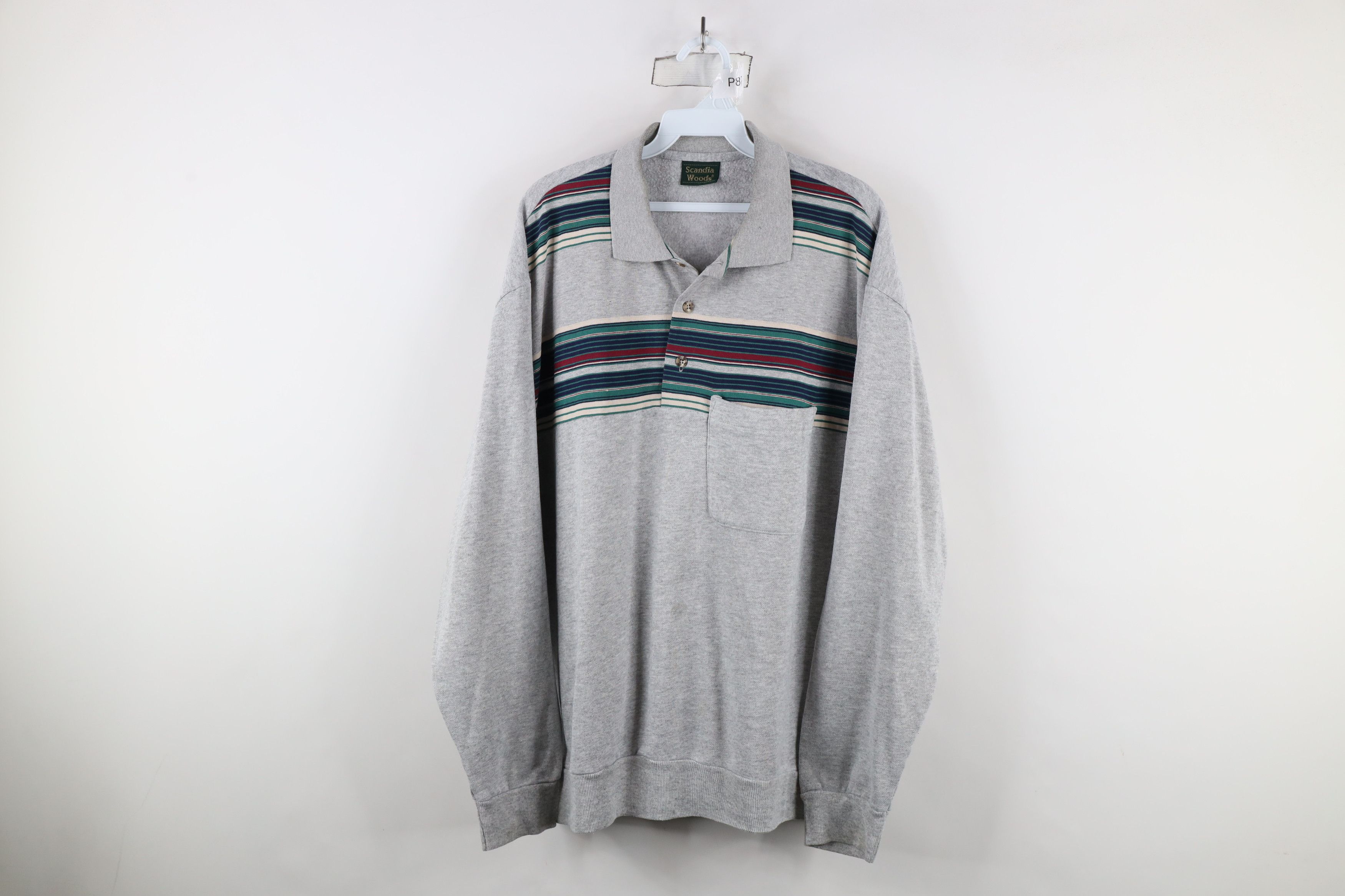 Vintage Vintage 90s Streetwear Pullover Long Sleeve Sweatshirt Size US XXL / EU 58 / 5 - 1 Thumbnail