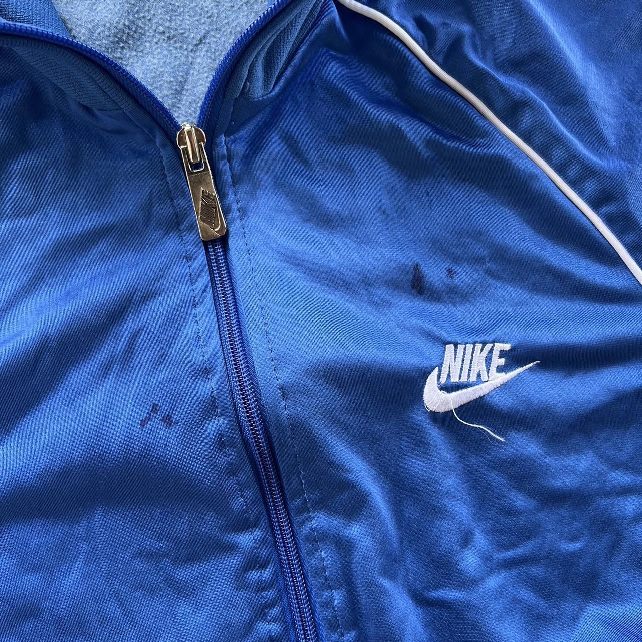 Nike × Vintage Vintage 80's Nike Logo Premier Blue Pullover Fleece Size US S / EU 44-46 / 1 - 7 Thumbnail