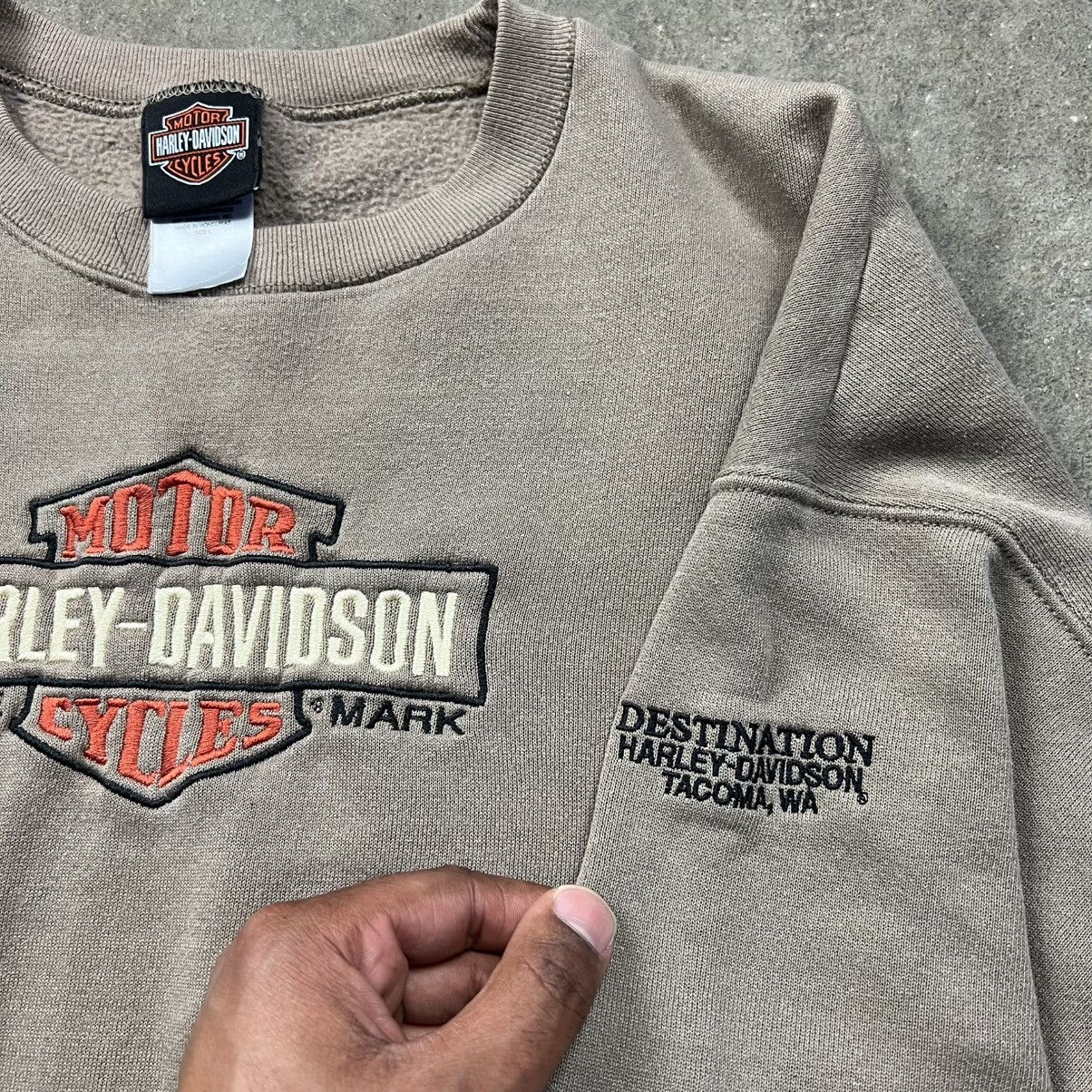 Harley Davidson × Vintage Vintage Light Brown Harley Davidson Size US L / EU 52-54 / 3 - 3 Thumbnail