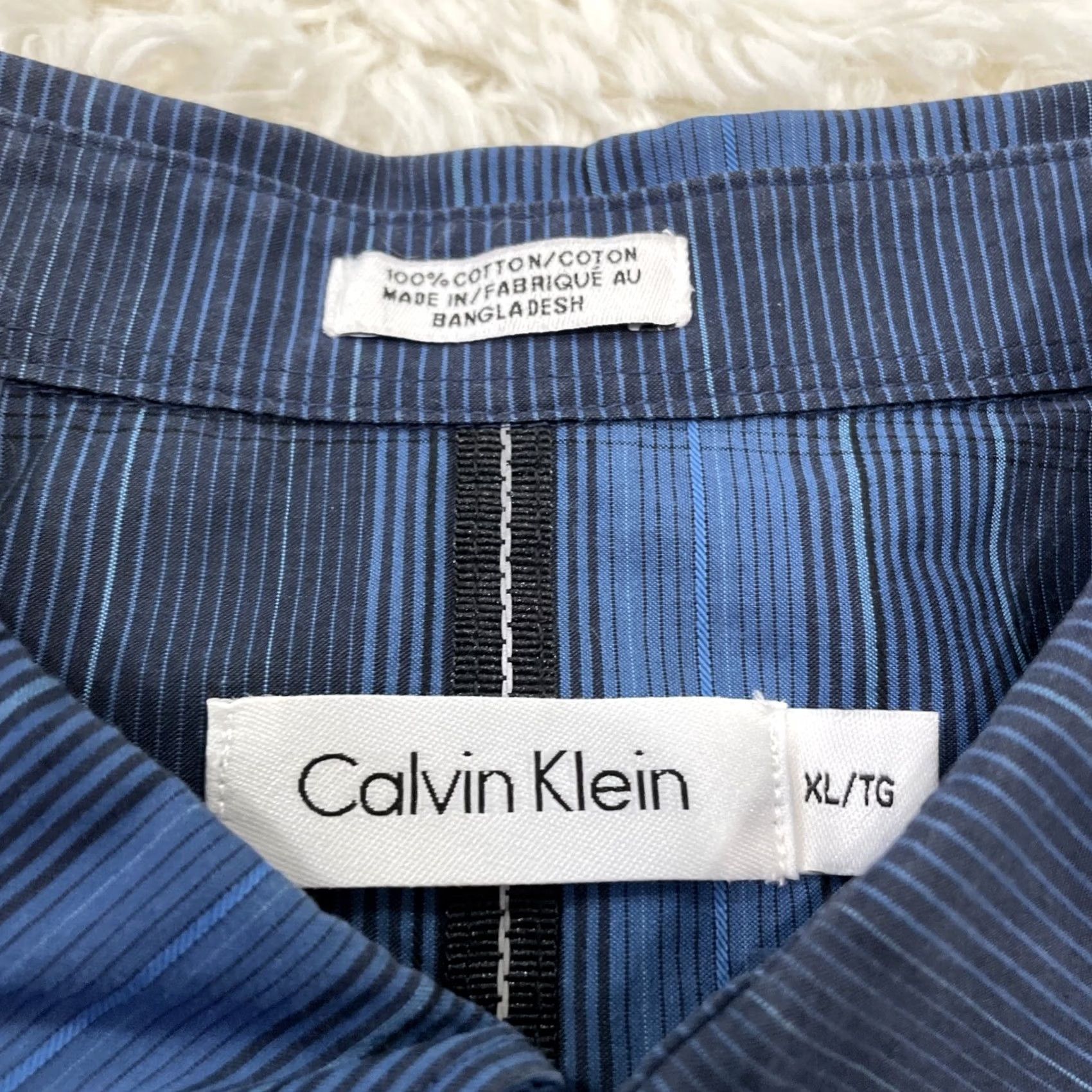 Calvin Klein CALVIN KLEIN Button Shirt Men XL Striped Y2k Blue Plaid Casual XL Size US XL / EU 56 / 4 - 6 Thumbnail