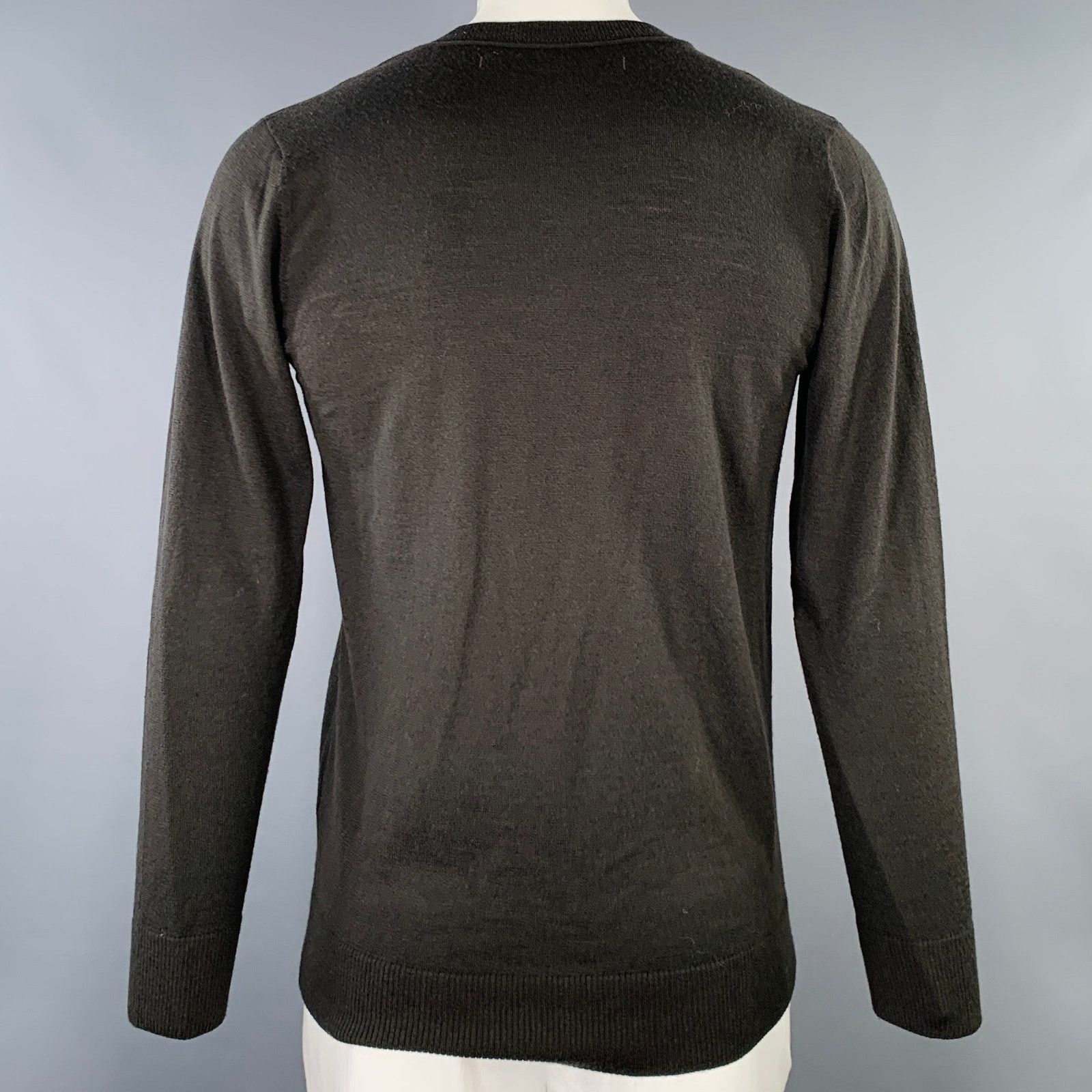 G-Star G-STAR Size XL Brown Merino Wool V-Neck Pullover Size US XL / EU 56 / 4 - 3 Thumbnail
