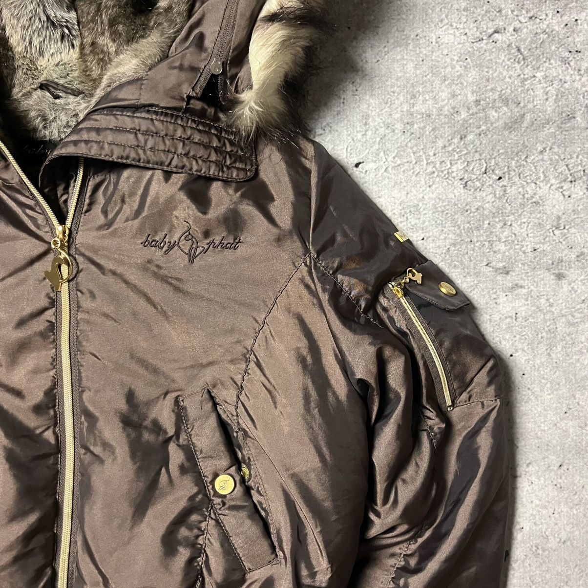 Other Vintage avant garde baby phat fur bomber jacket S y2k 00s Size S / US 4 / IT 40 - 4 Thumbnail