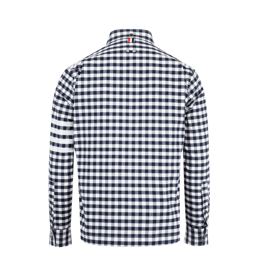 Thom Browne o1h1sh11225 Gingham Check Flannel Shirt in Navy Blue Size US L / EU 52-54 / 3 - 2 Thumbnail