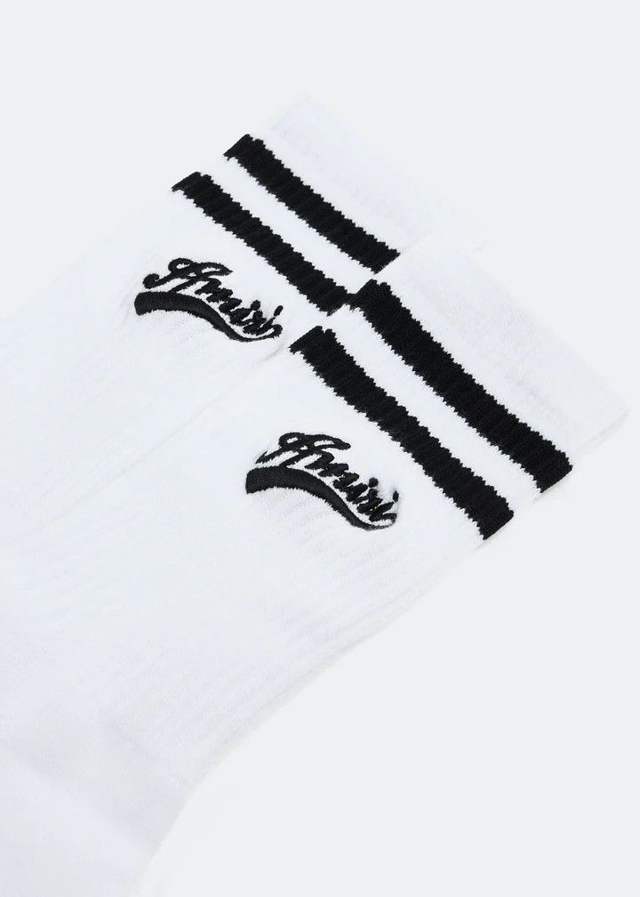 Amiri o1mle0925 Size: 43/44 Amiri Varsity Script Sock White/Black Size ONE SIZE - 2 Thumbnail