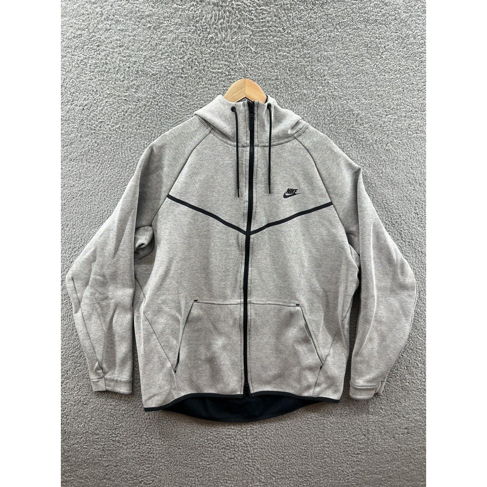 image of Nike Tech Fleece Windrunner Gray Hoodie 805144 100 2Xl Tall in Grey, Men's