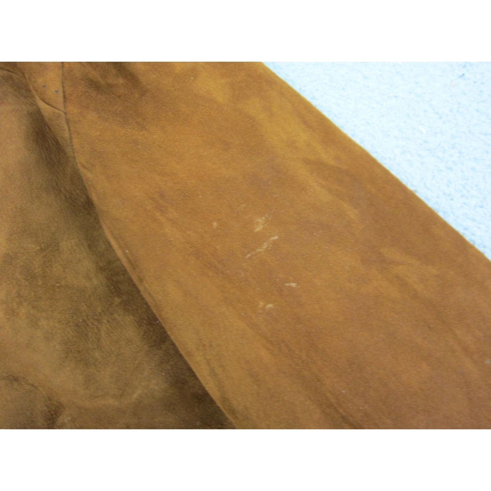 Vintage VINTAGE True Leather Jacket Mens 40 Brown Suede Sherpa 40s 50s 60s Parka 80s 90s Biker Motorcycle Western Mens Wear Size US XXS / EU 40 - 6 Thumbnail