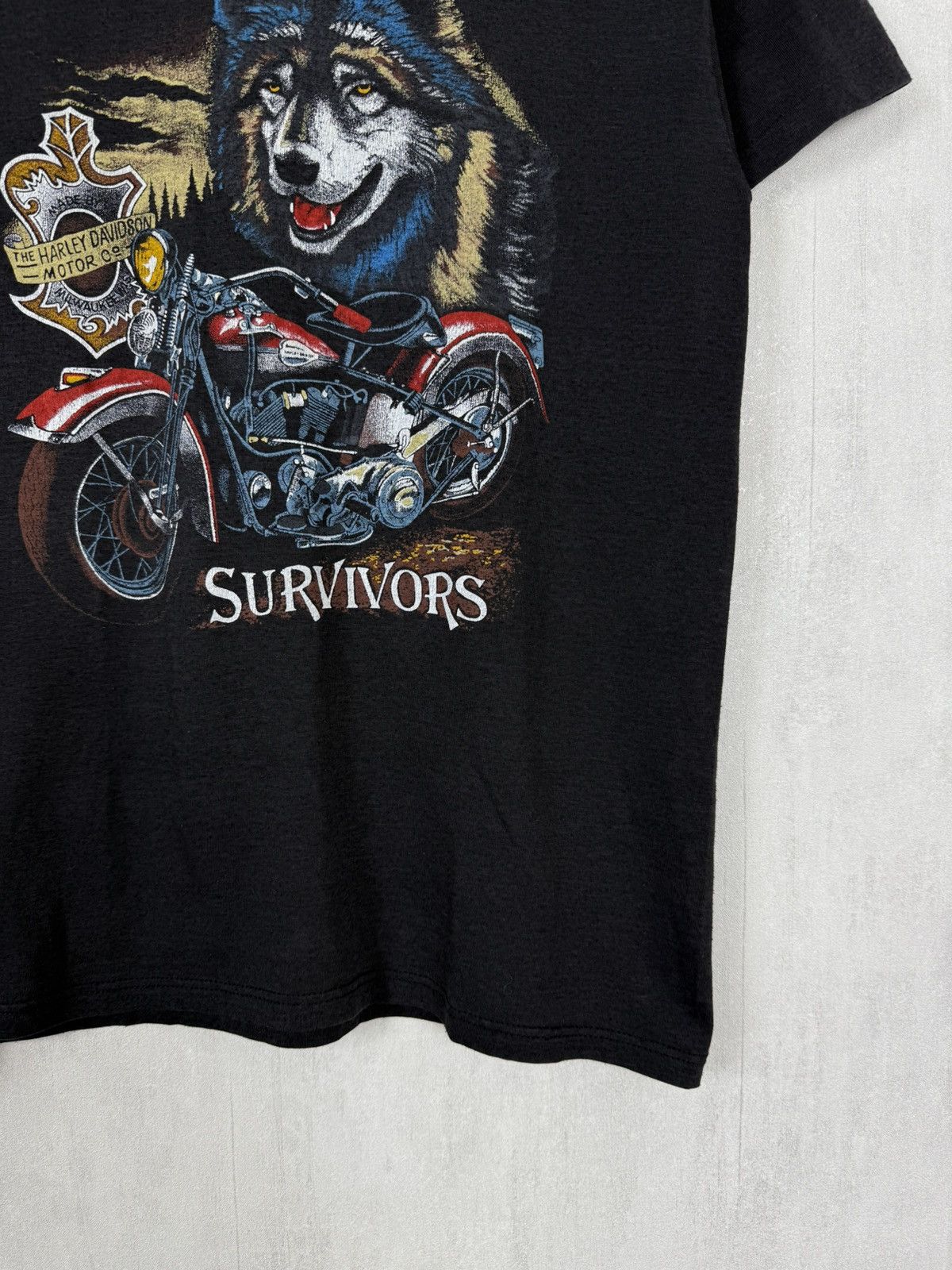 Harley Davidson Vintage 90s Harley Davidson Survivors 3D T-Shirt Size US M / EU 48-50 / 2 - 3 Thumbnail